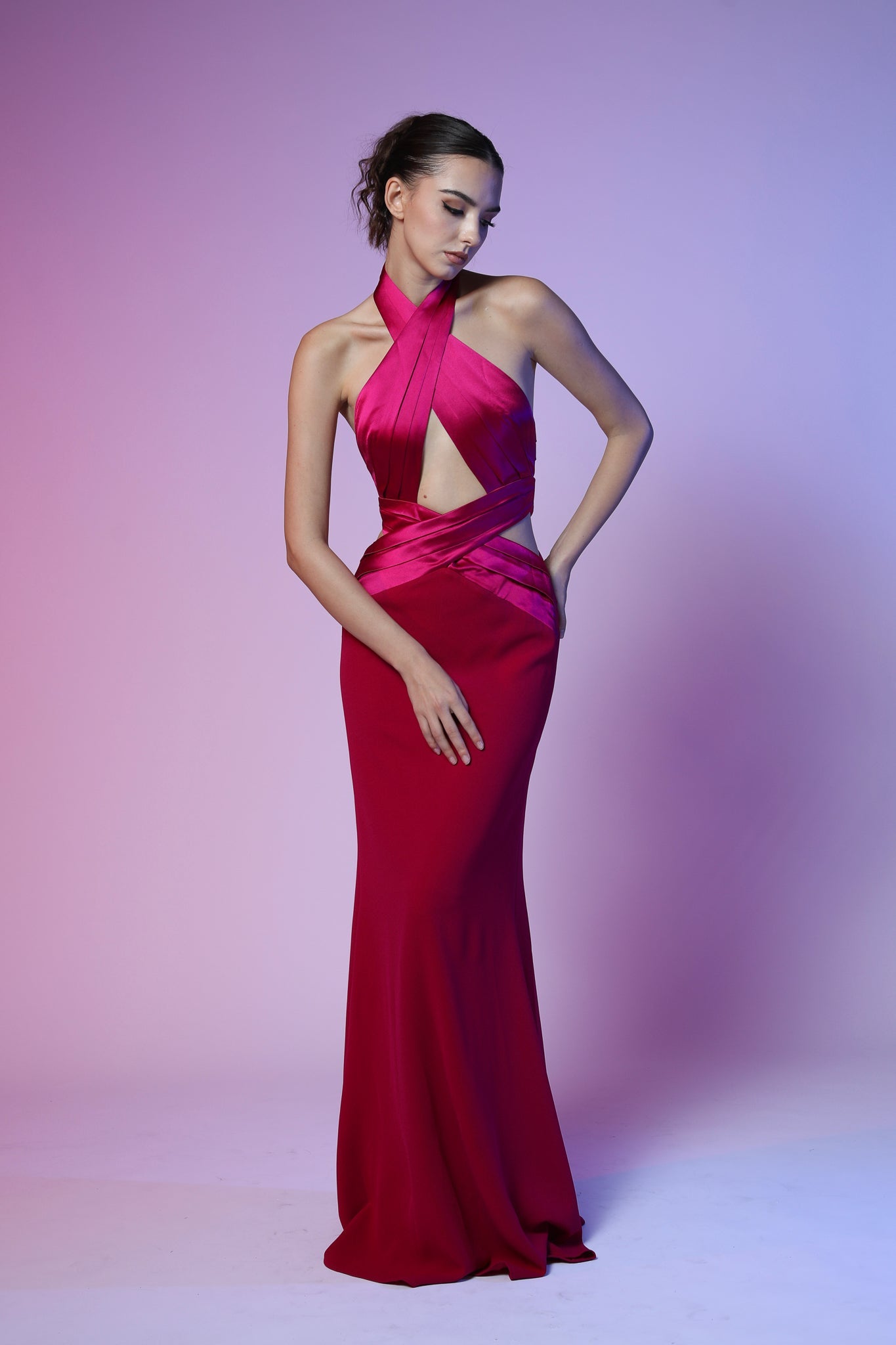 Petra Gown - Raspberry