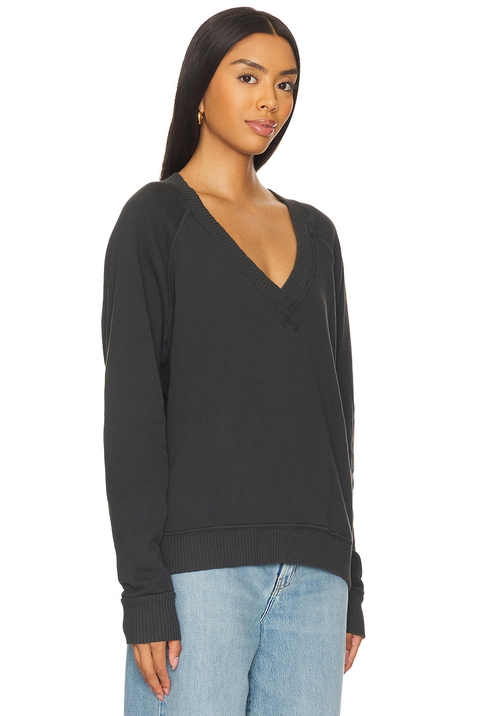 T174 - Dakota - Fleece Long Sleeve V Neck Sweatshirt