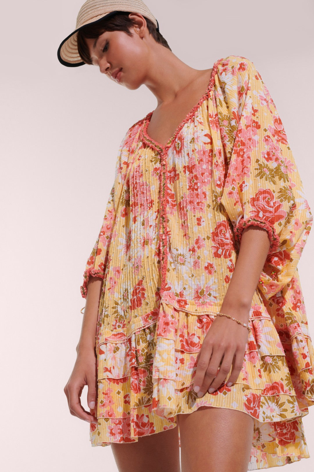 PONCHO NAVA CT STRIPE - YELLOW 90'S