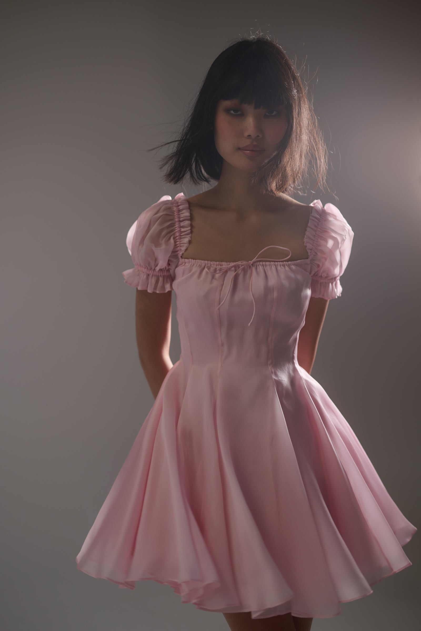 The Baby Soft Silk Mini Garden Party Dress