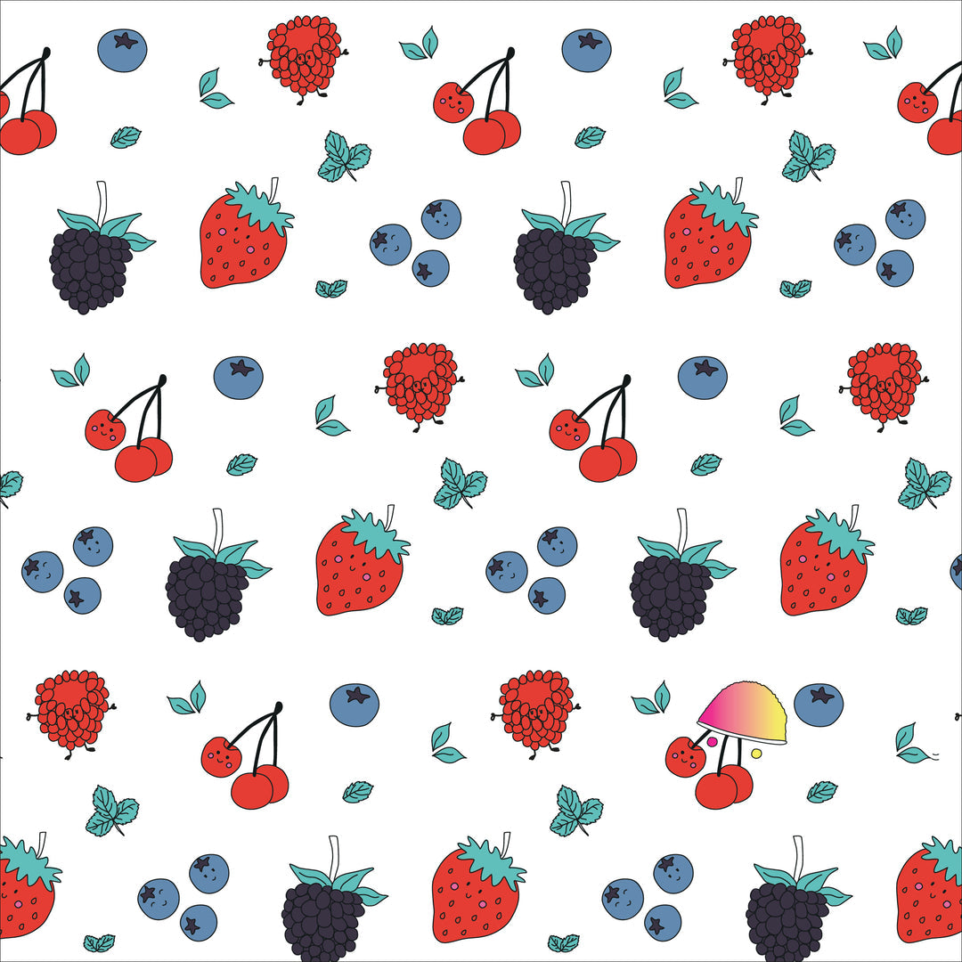 Two Piece PJ SS/ Shorts  Berries & Cherries