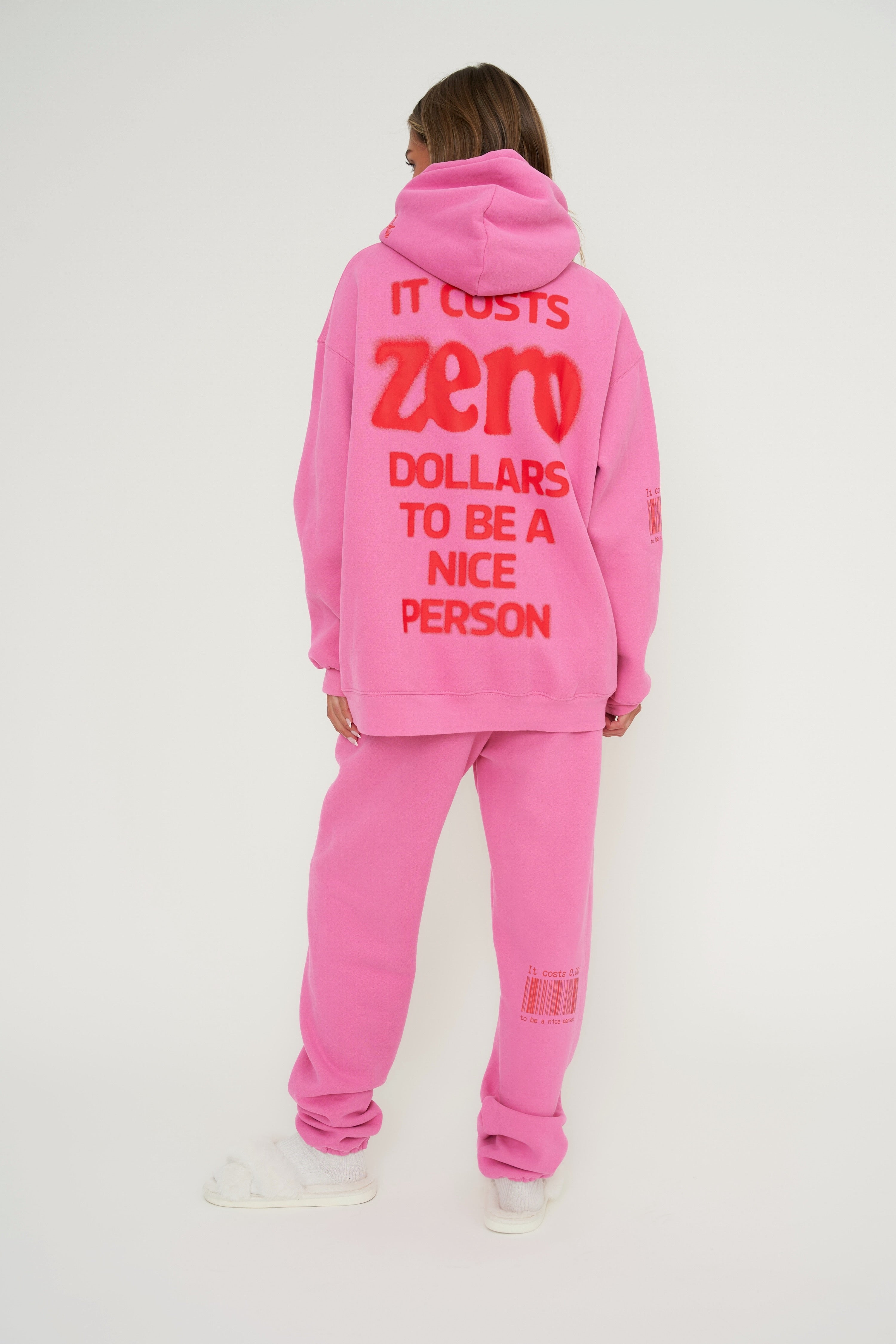 It Costs $0.00 To Be A Nice Person Pink Sweatpants