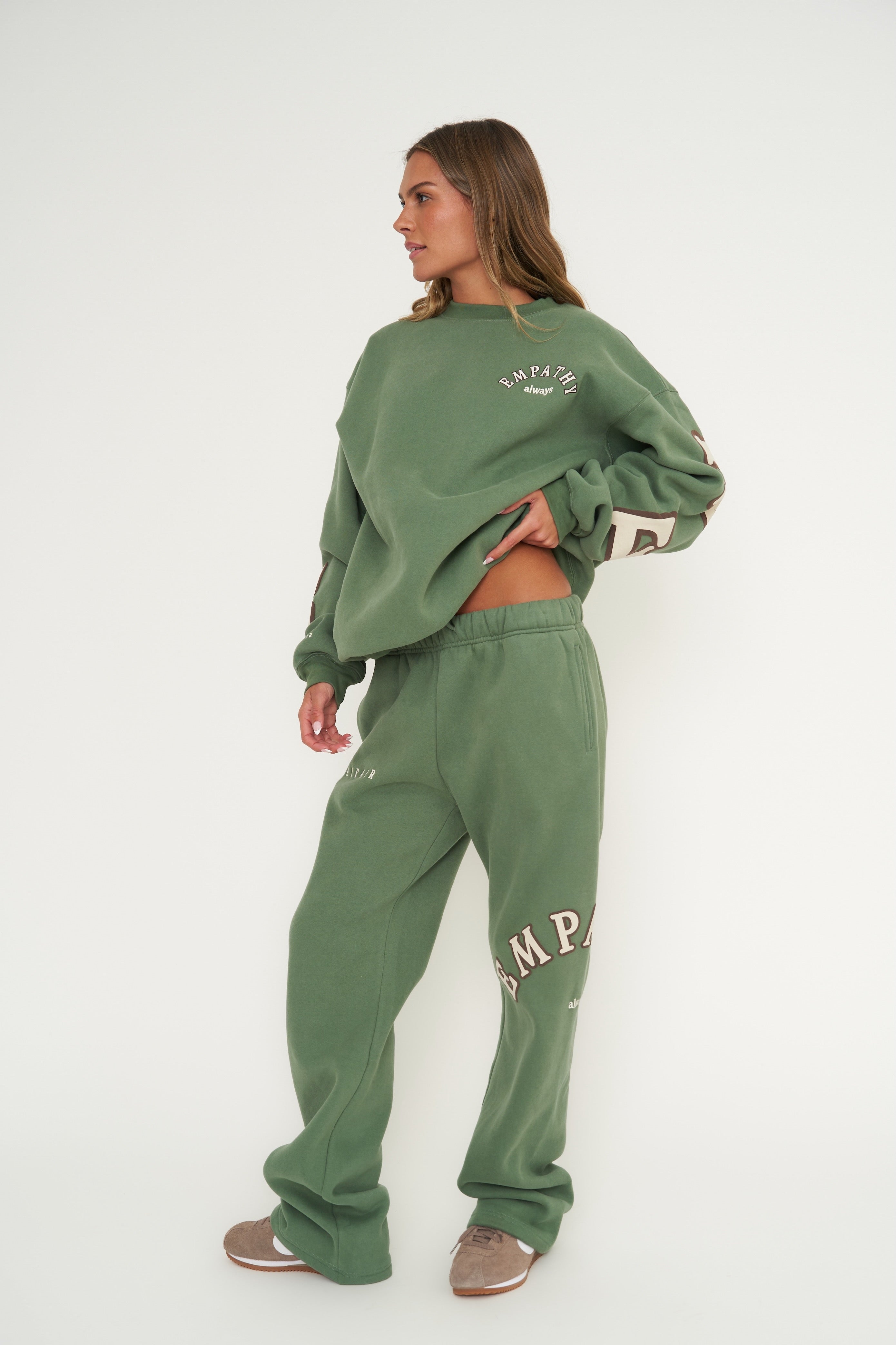 Empathy Always Olive Crewneck