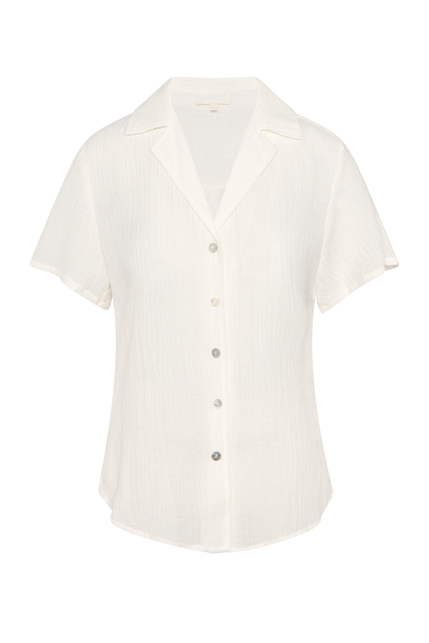 Pacific Beach Shirt - Ivory Crinkle