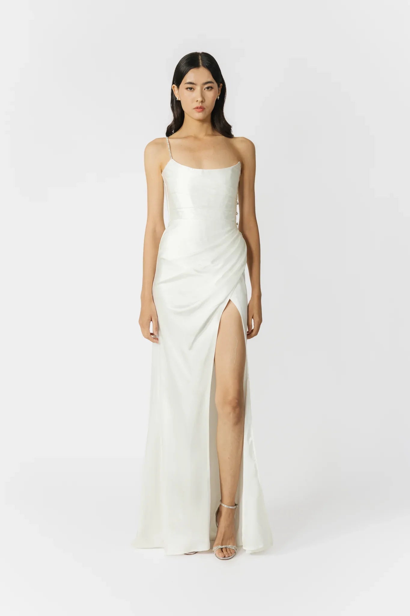 Pasha Satin Gown - Ivory