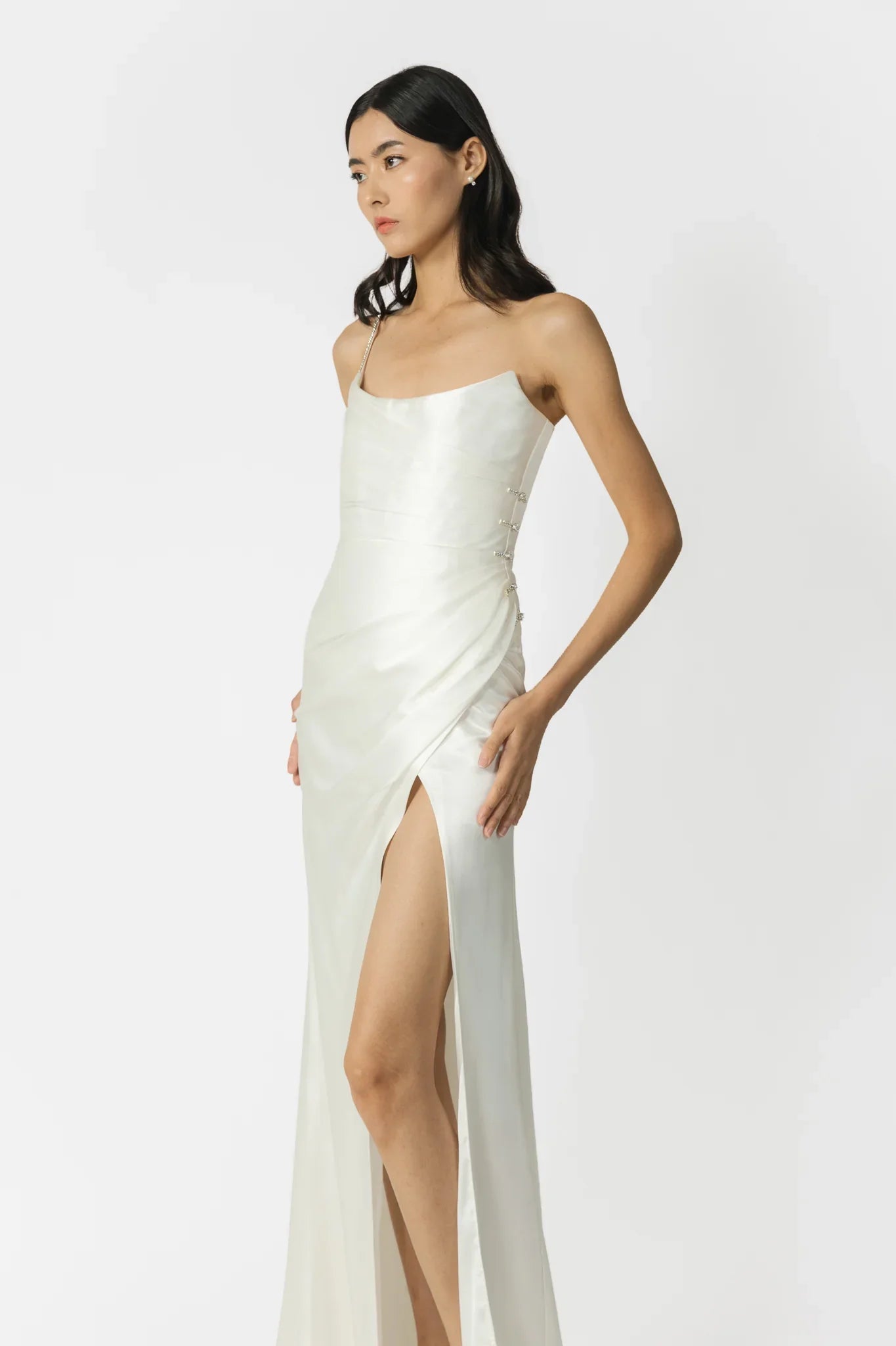 Pasha Satin Gown - Ivory