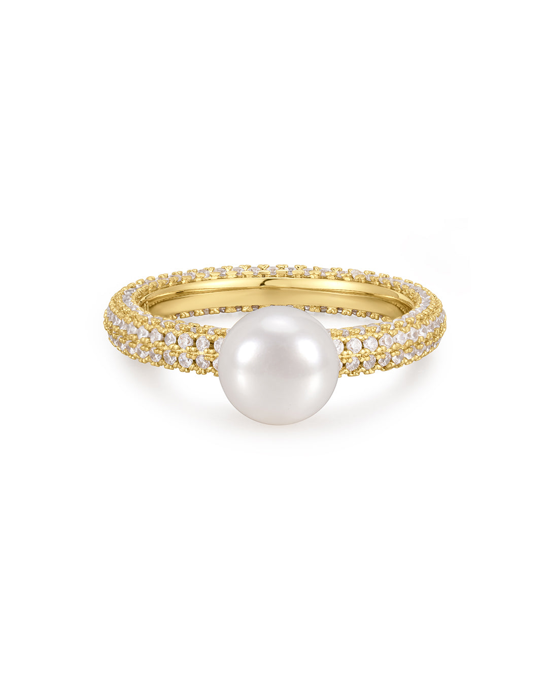 The Pearl Pave Amalfi Ring