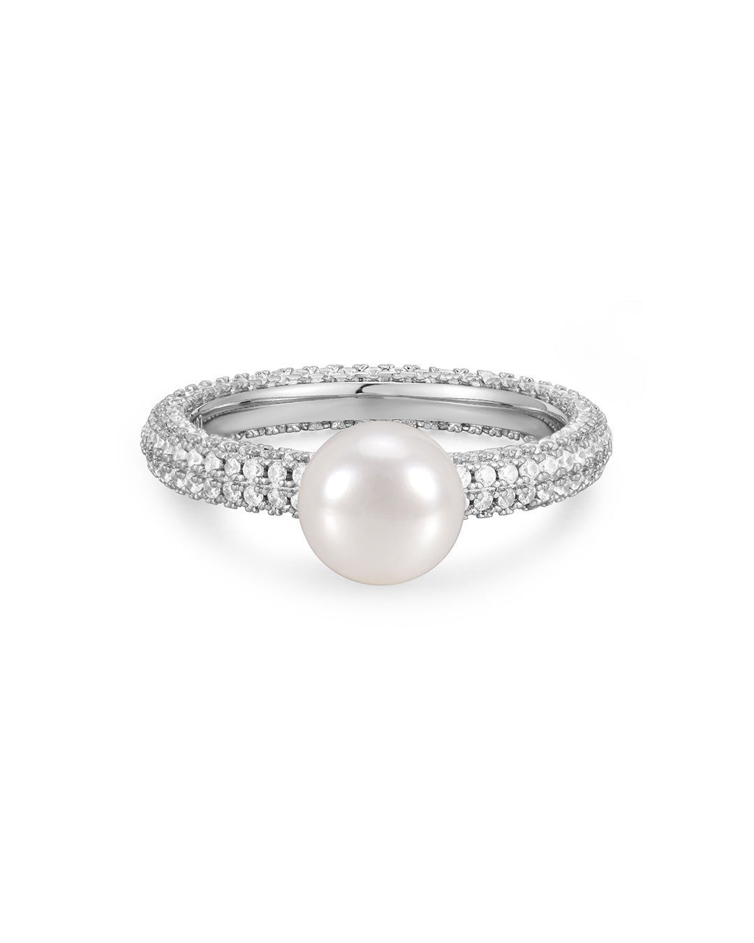 The Pearl Pave Amalfi Ring