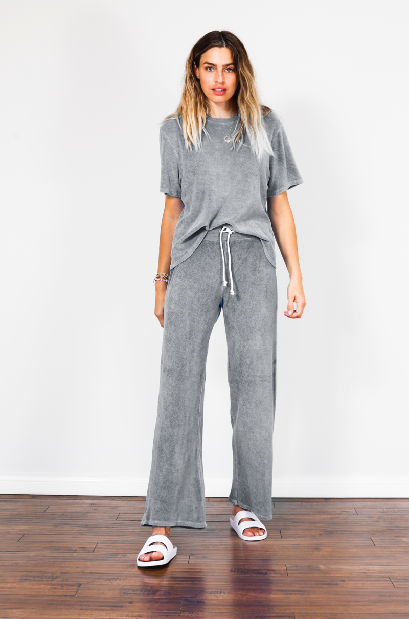 B29-EDIE | Loop Terry Wide Leg Sweatpant