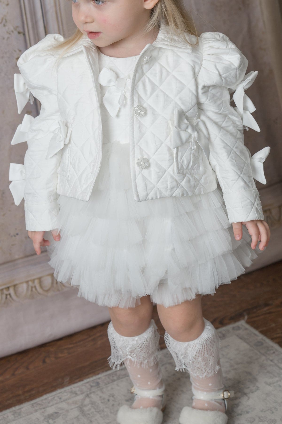 Poppy White Quilted Jacket - Petite Maison Kids