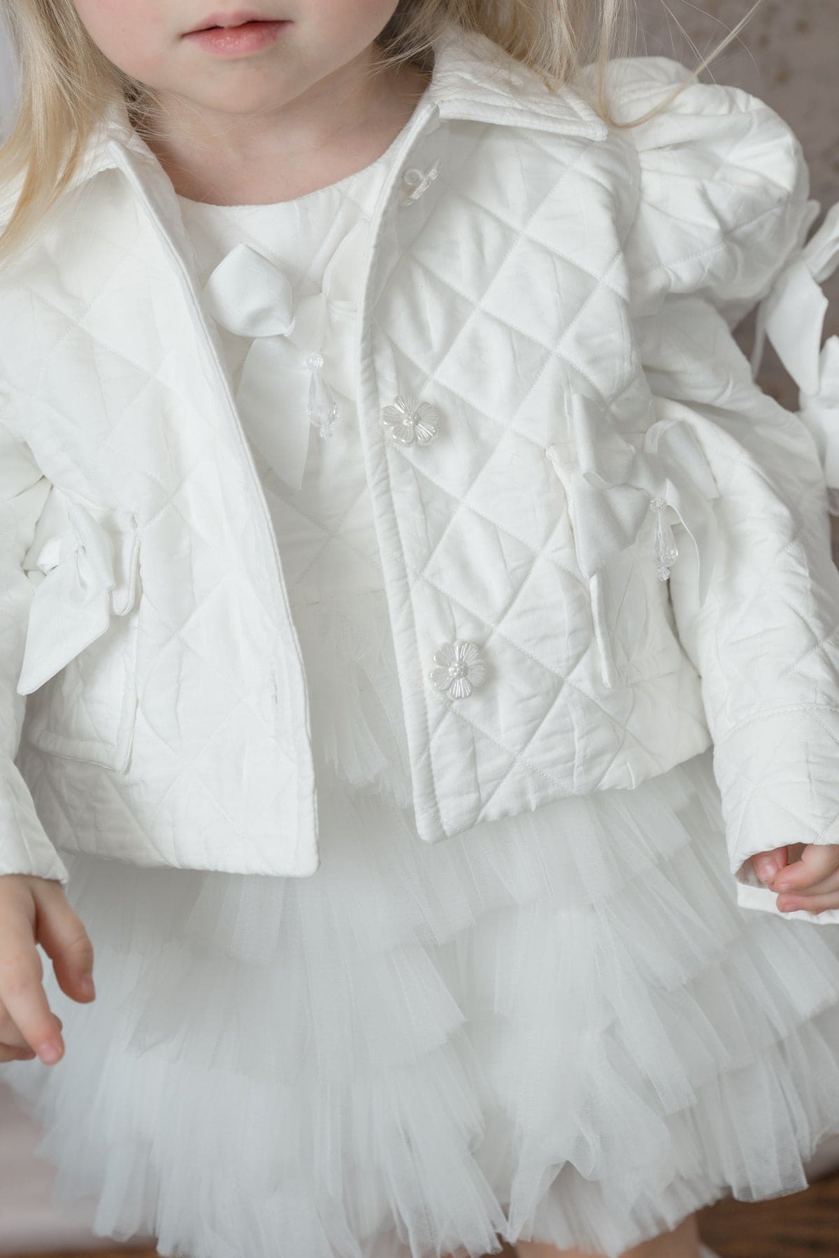 Poppy White Quilted Jacket - Petite Maison Kids