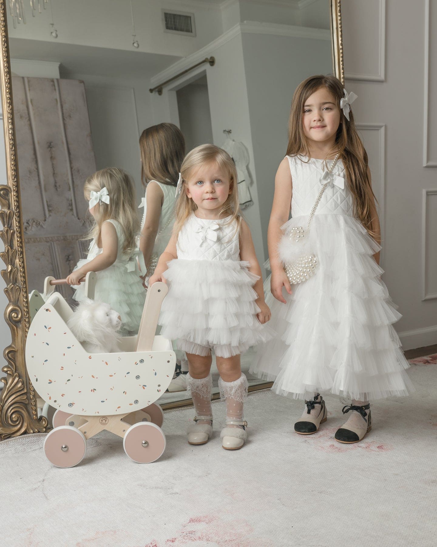 Poppy White Quilted Dress - Petite Maison Kids