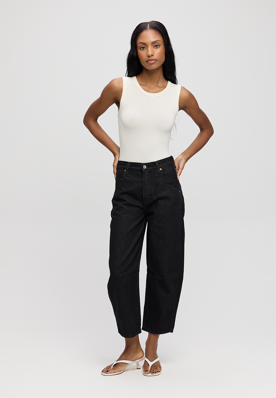 Quinn Relaxed Wide Leg - Clear Black