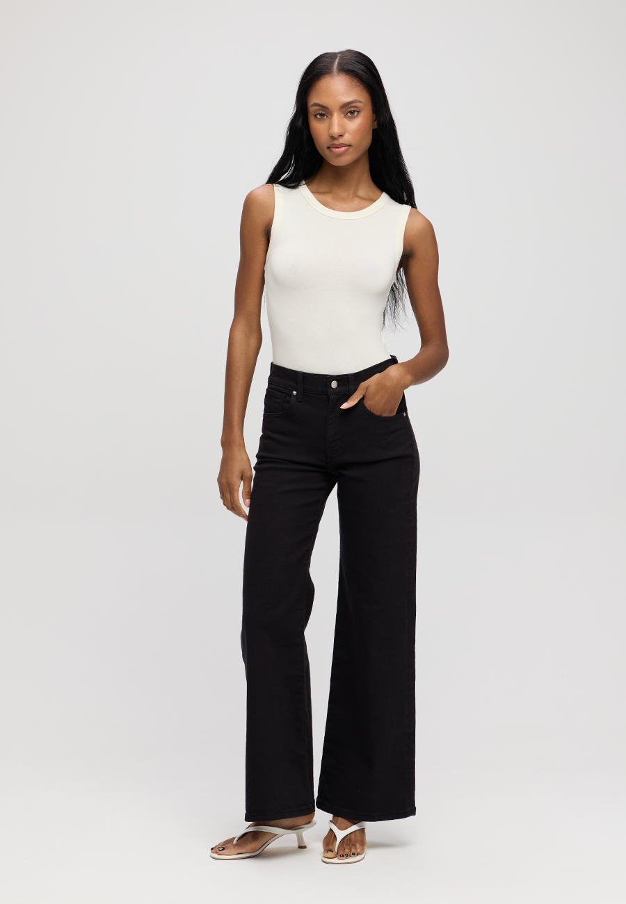 Romi French Wide Leg - Onyx
