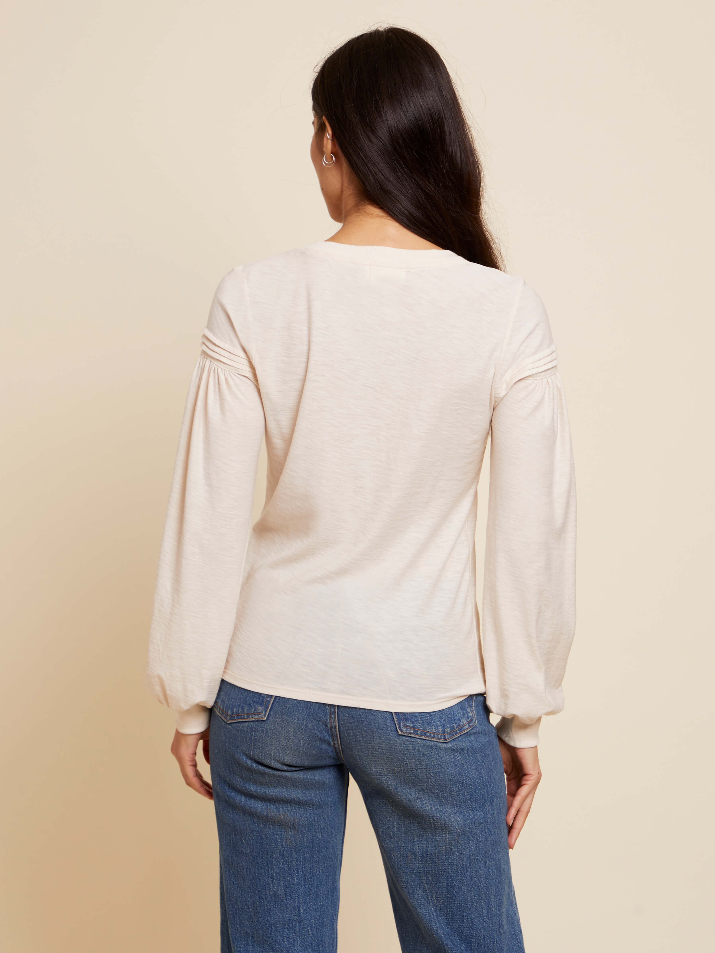 NATION LTD Rooney Pintucked Yoke Tee