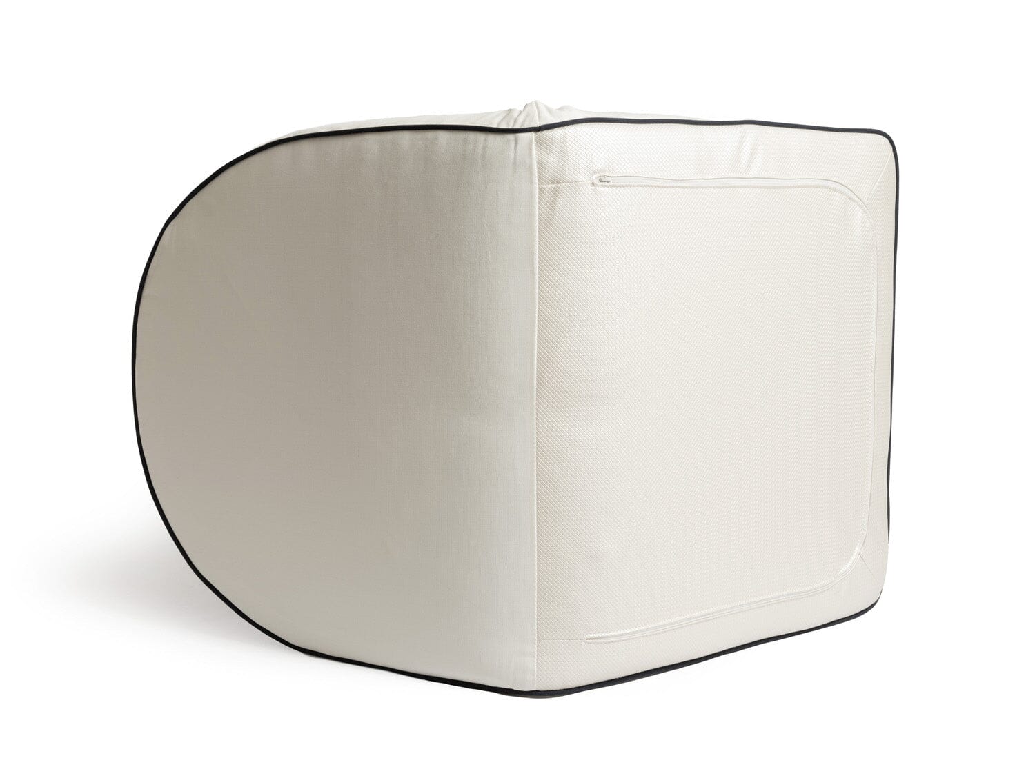 studio image of white reclining pillow lounger