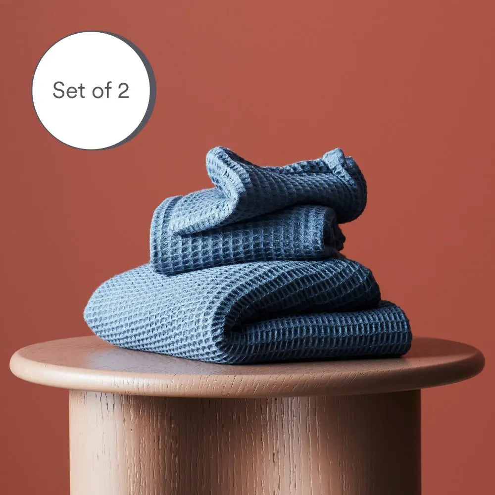 Bamboo Waffle Towels | River