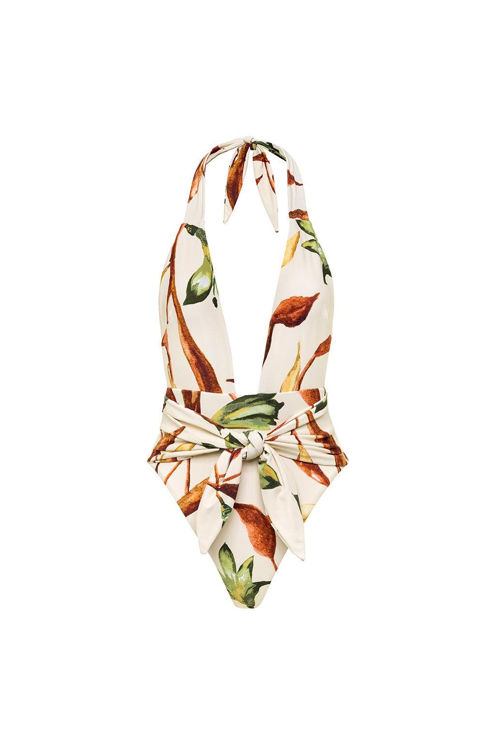 Rooted Floral Tropez Tie-Up One-Piece