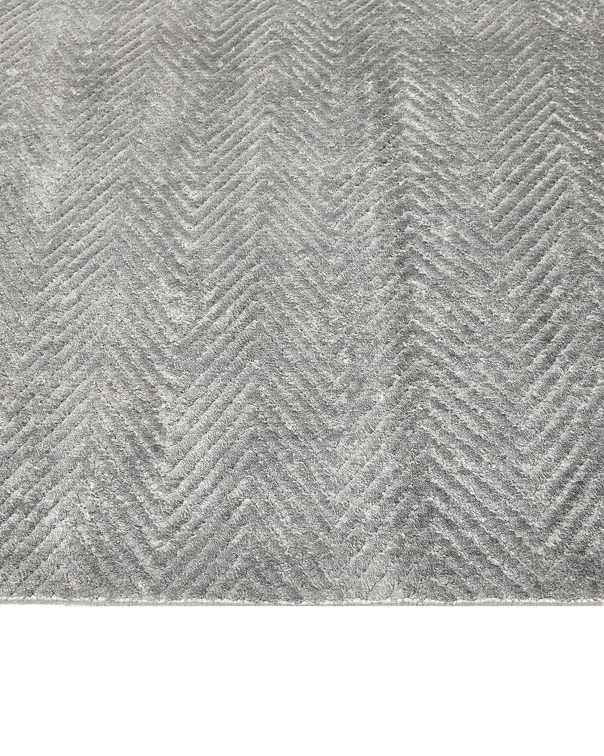 Chevelle Handmade Contemporary Chevron Charcoal Area Rug