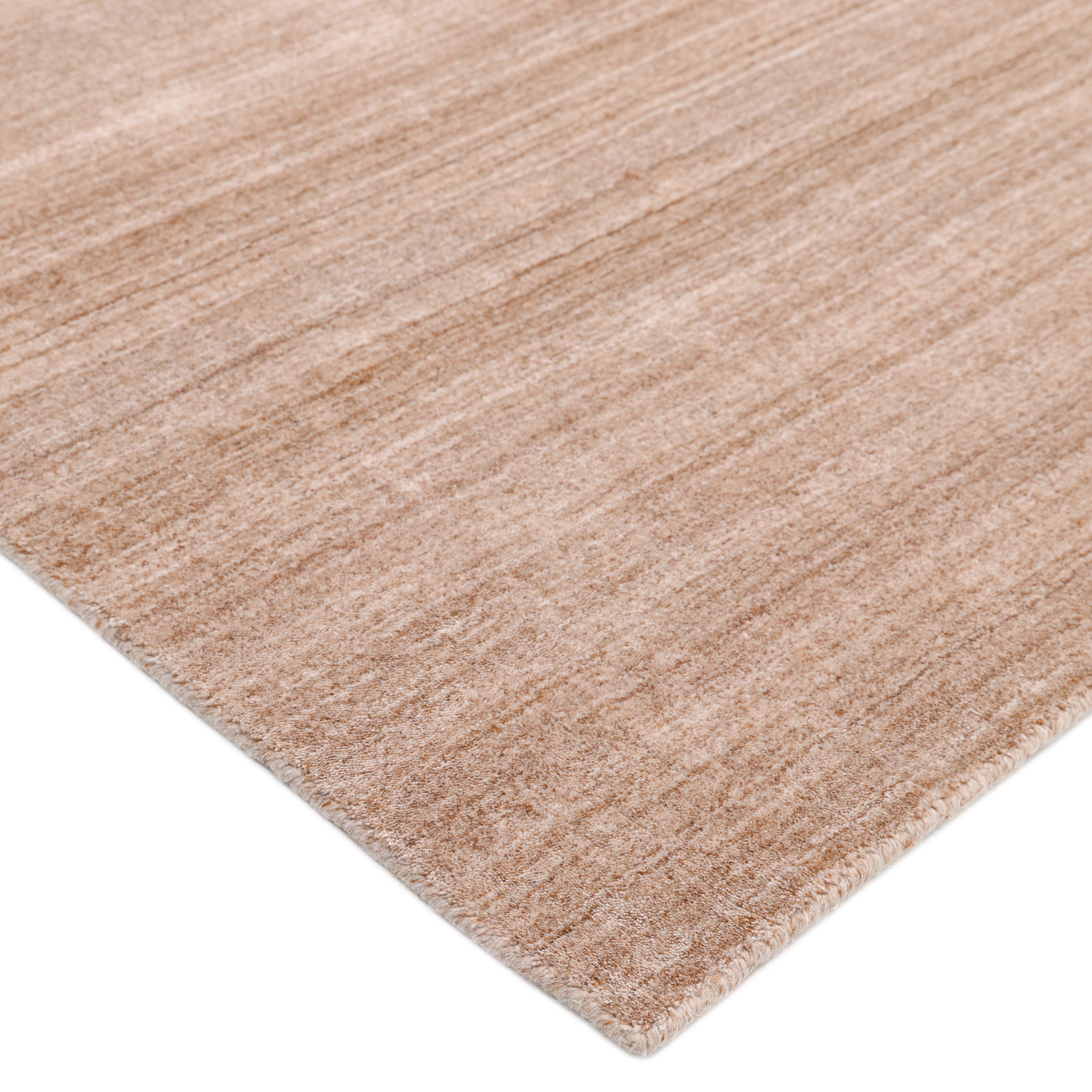 Harbor Handmade Contemporary Solid Beige Area Rug