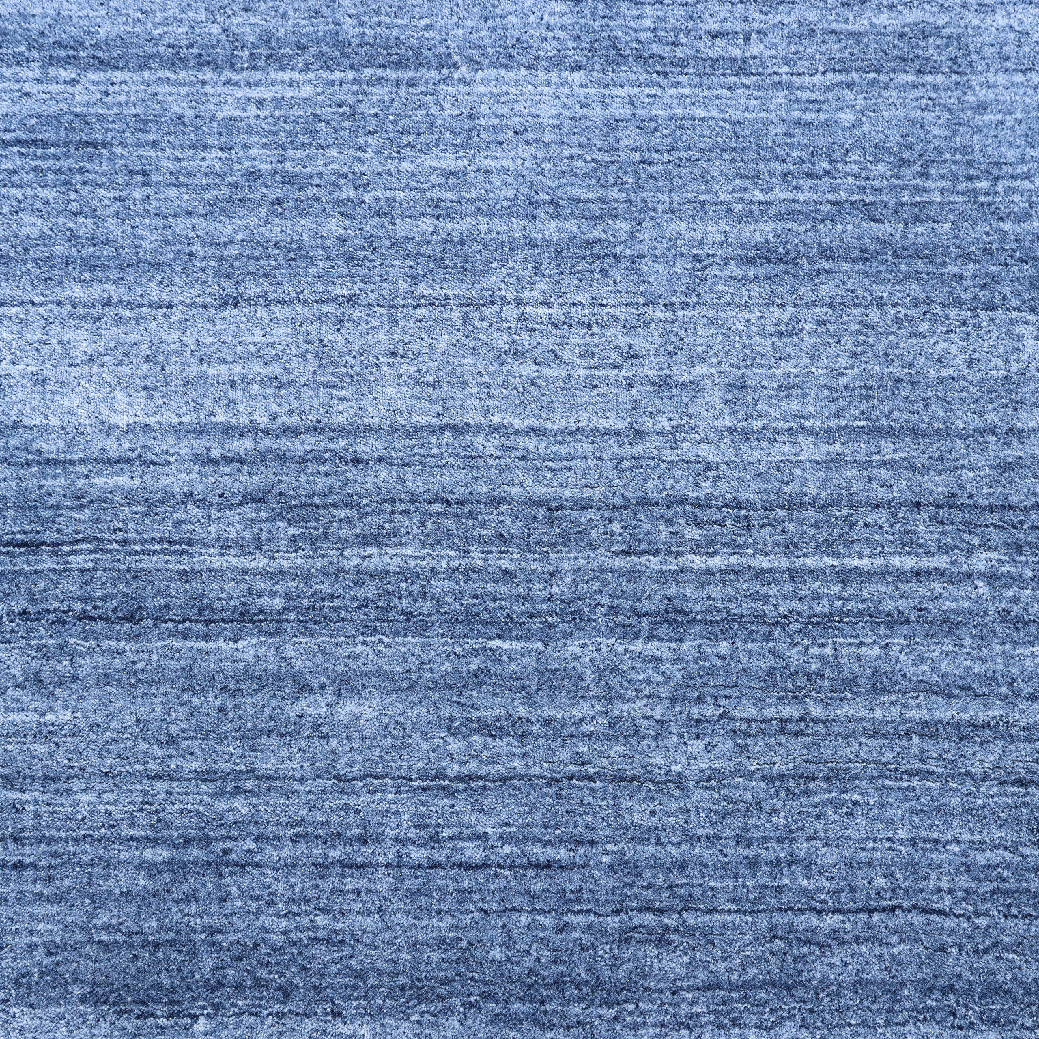 Harbor Handmade Contemporary Solid Blue Area Rug