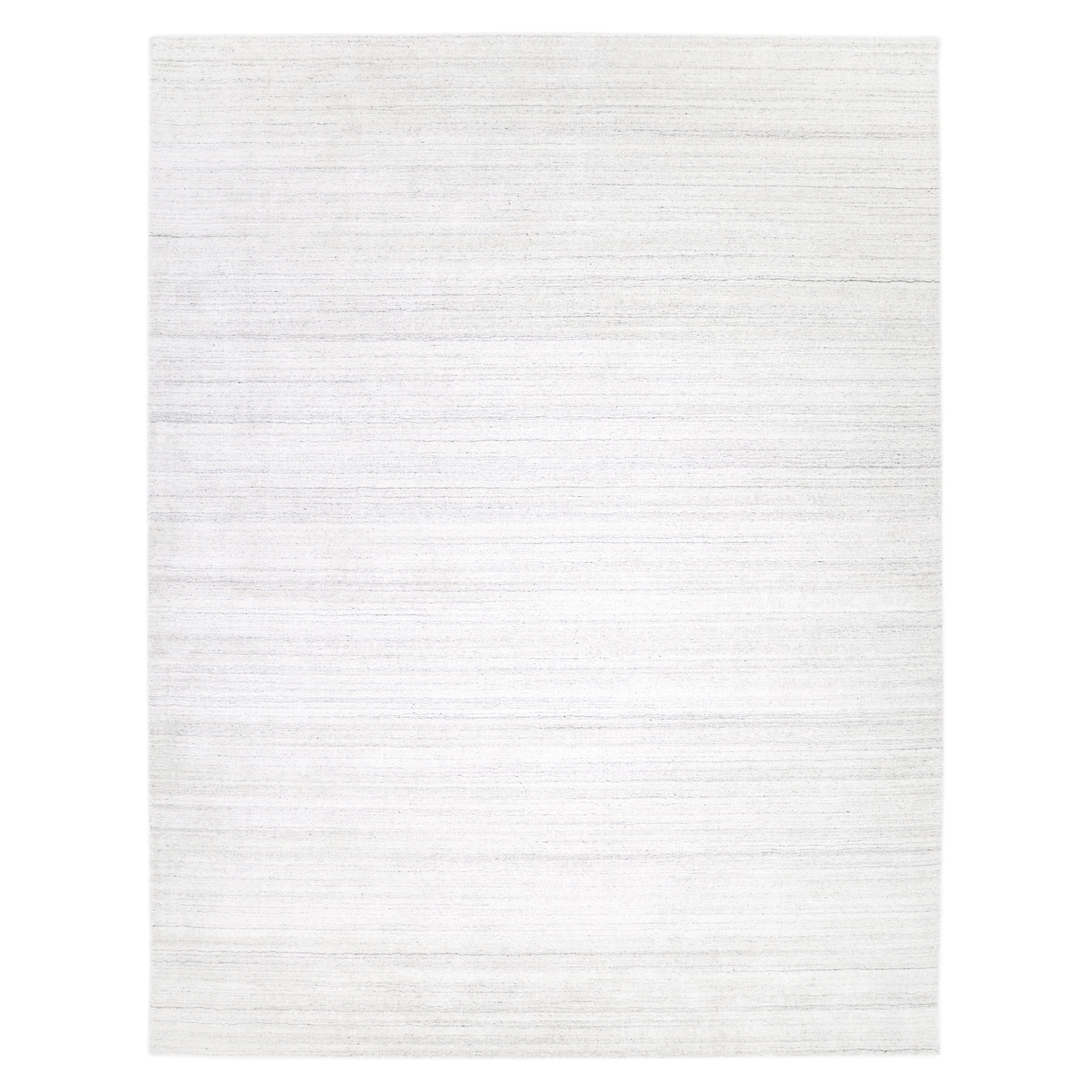 Harbor Handmade Contemporary Solid Ivory Area Rug