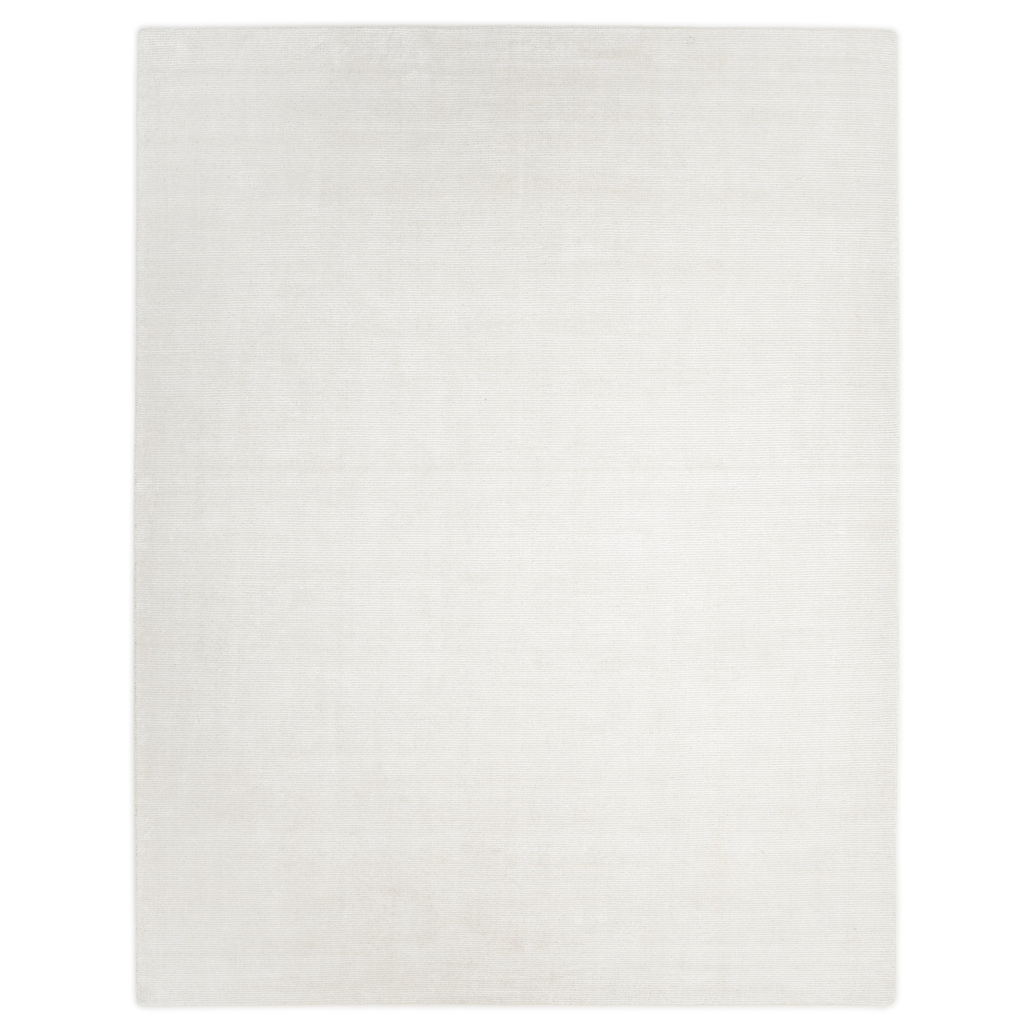 Cordi Handmade Contemporary Solid Ivory Area Rug