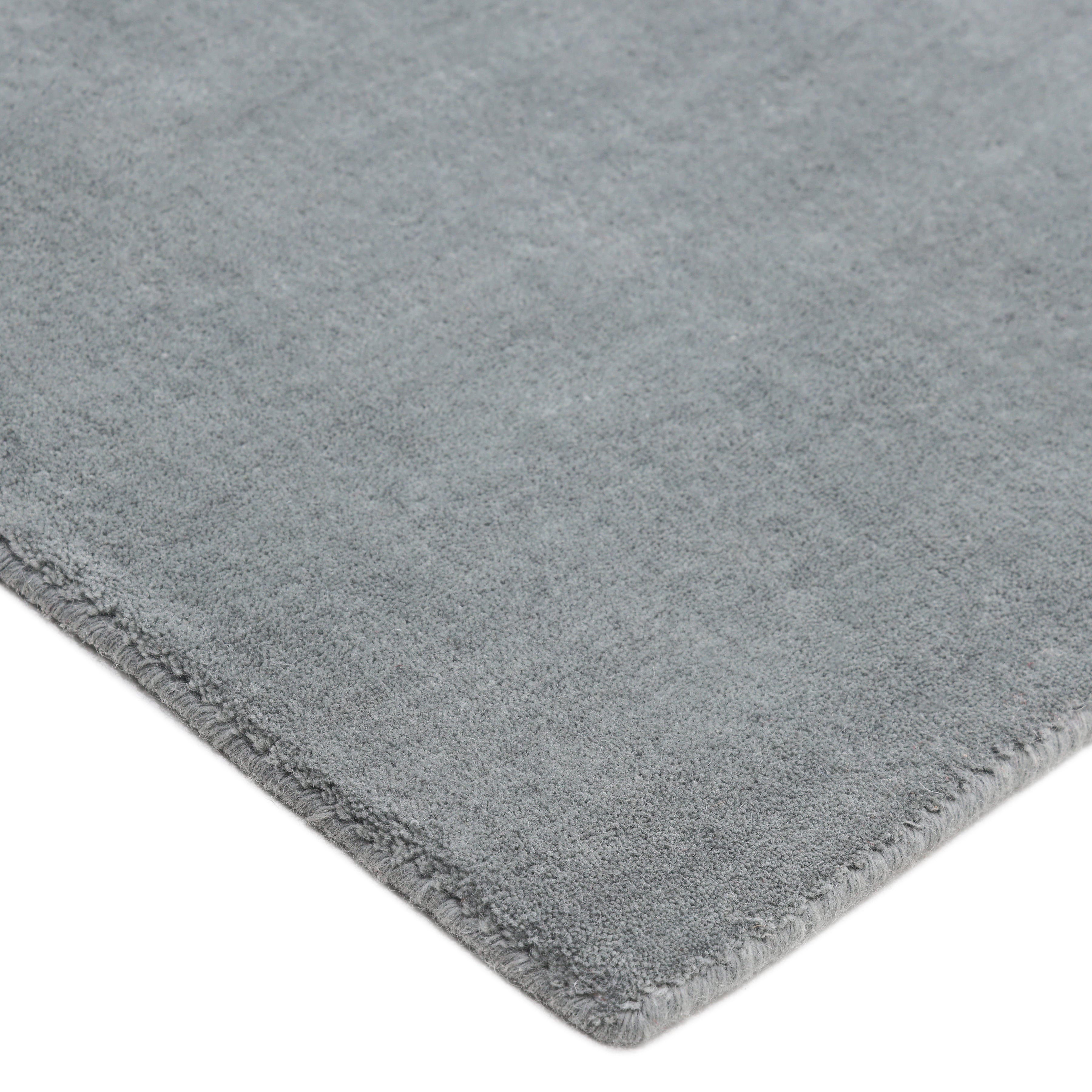 Wellington Handmade Contemporary Solid Charcoal Area Rug