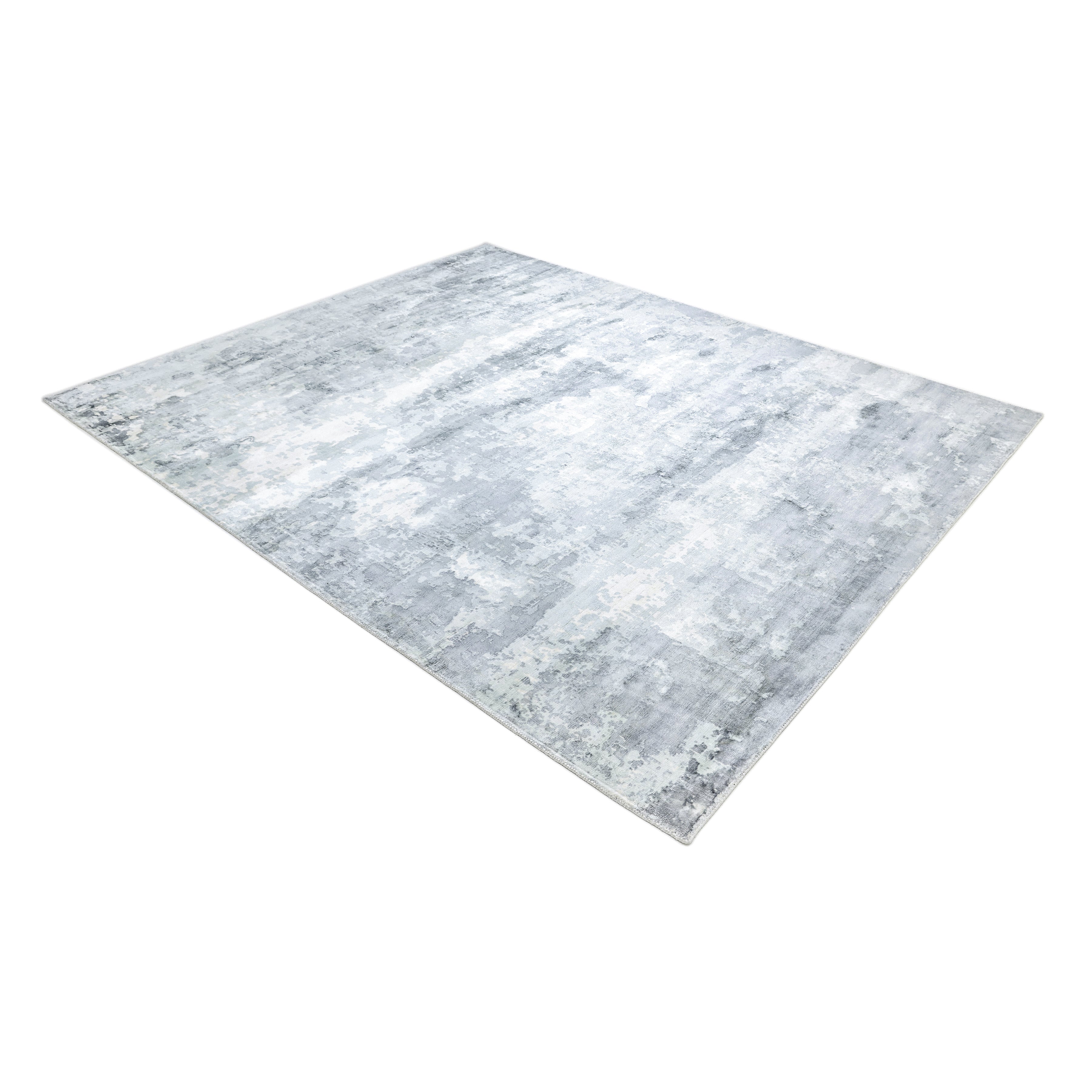 Elbrus Handmade Contemporary Abstract Ivory Area Rug