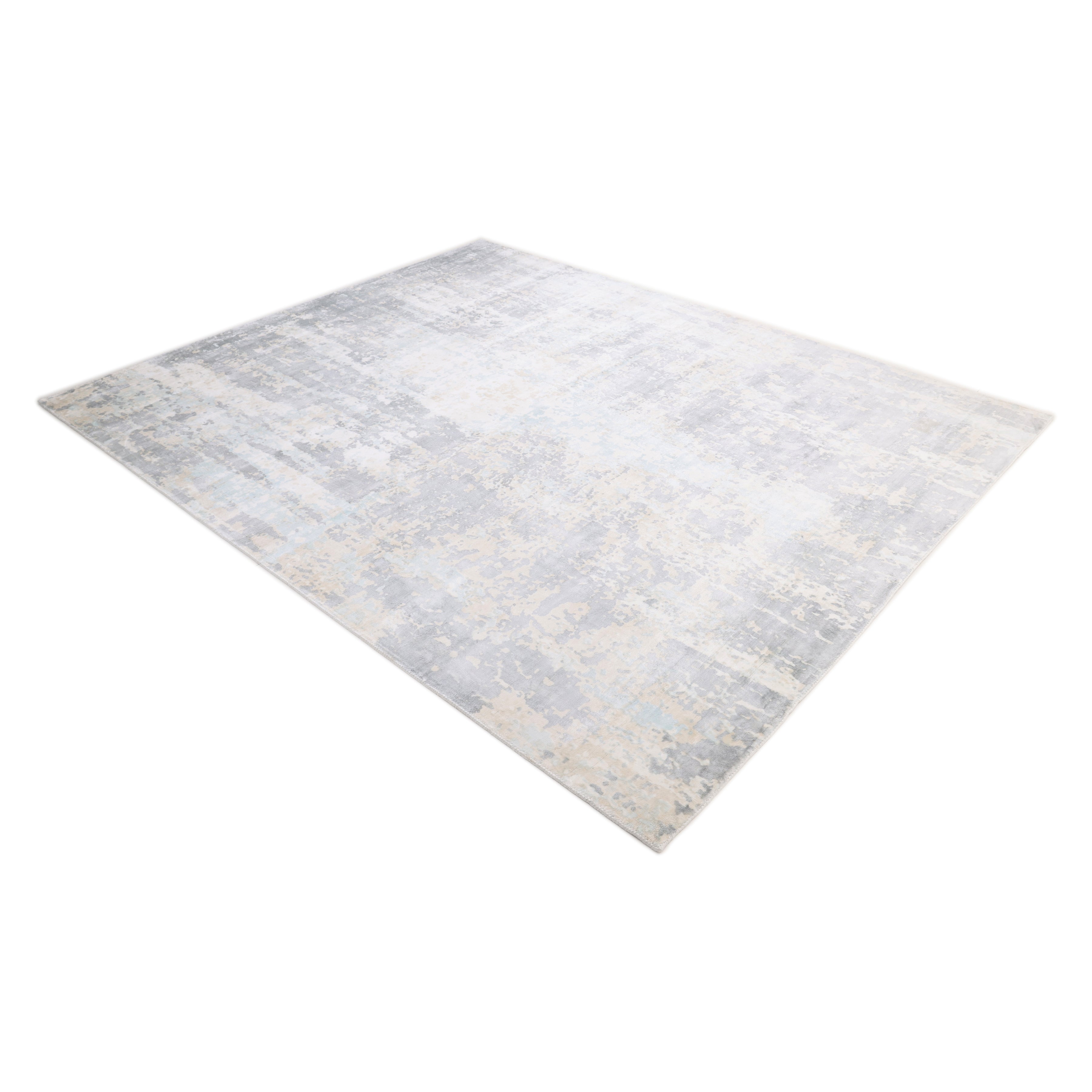 Hagues Handmade Contemporary Abstract Cream Area Rug