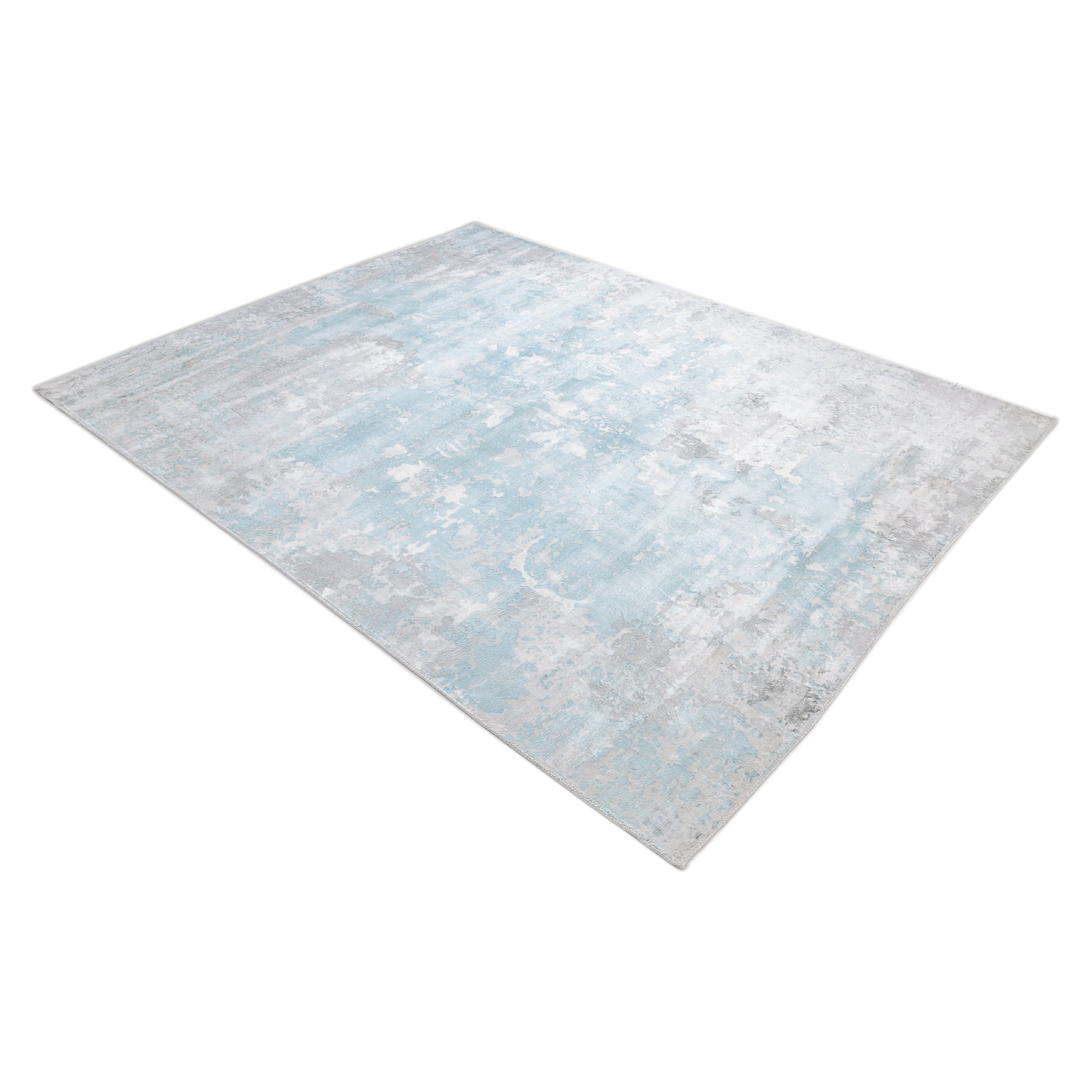 Denali Handmade Contemporary Abstract Ivory Area Rug