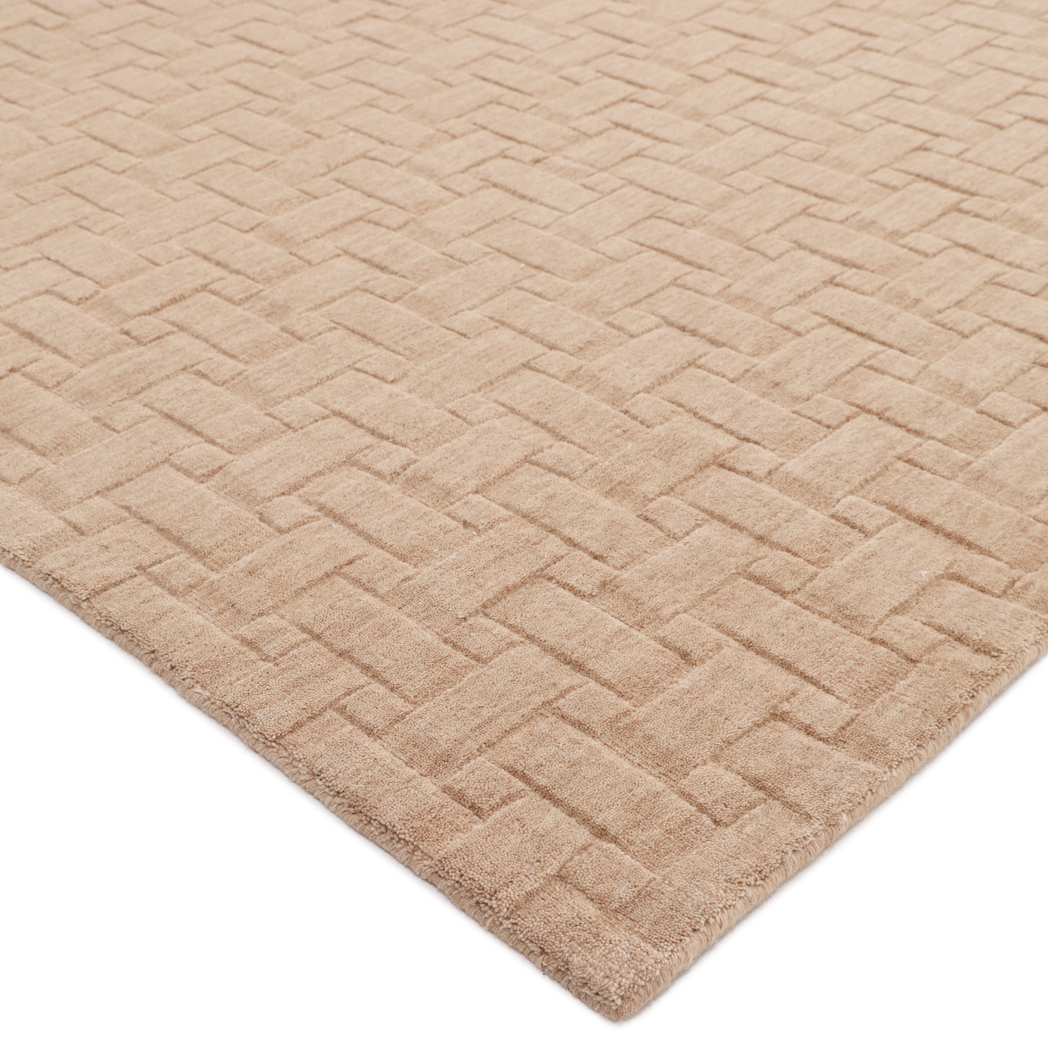 Peyton Handmade Contemporary Geometric Beige Area Rug