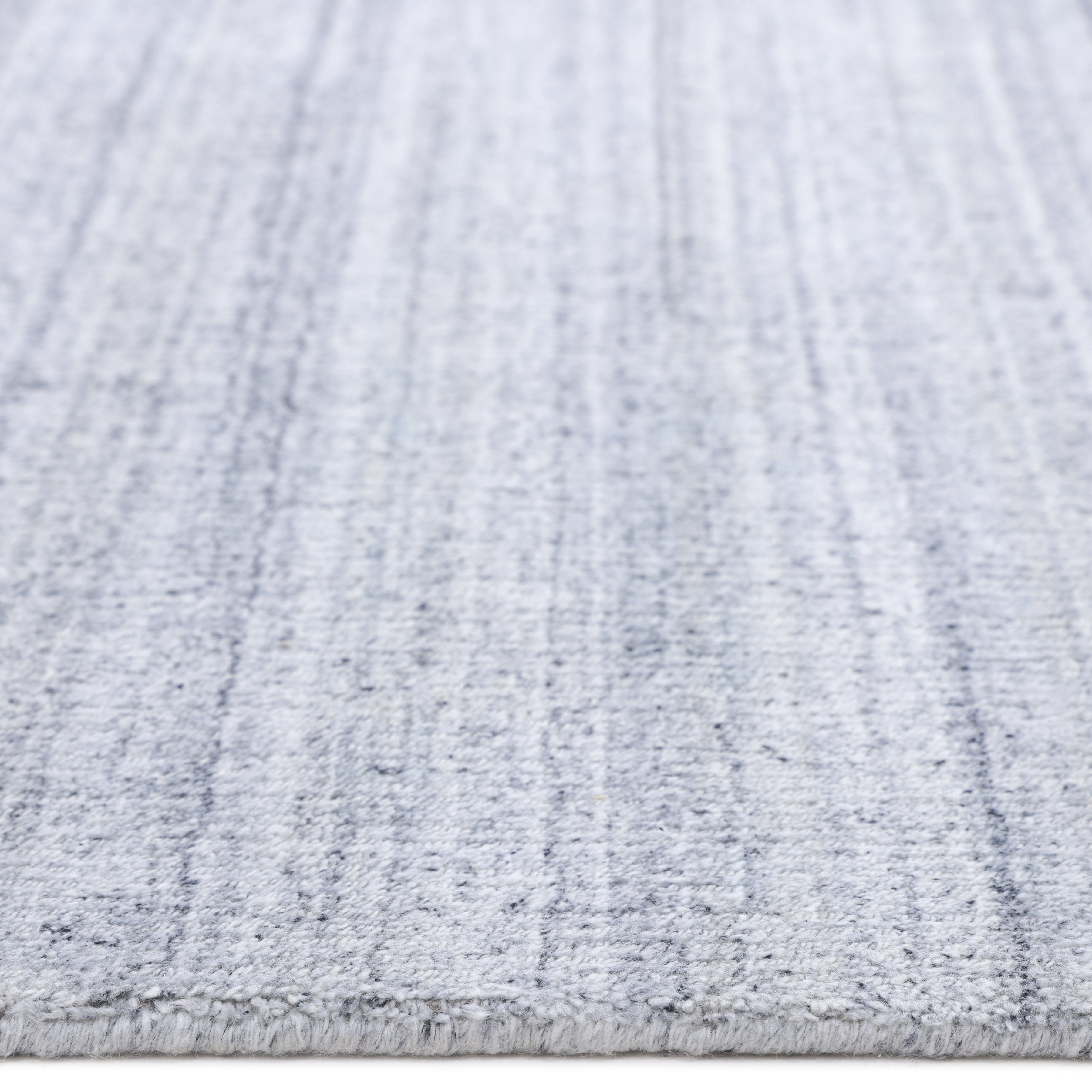 Cooper Handmade Contemporary Striped Silver Area Rug