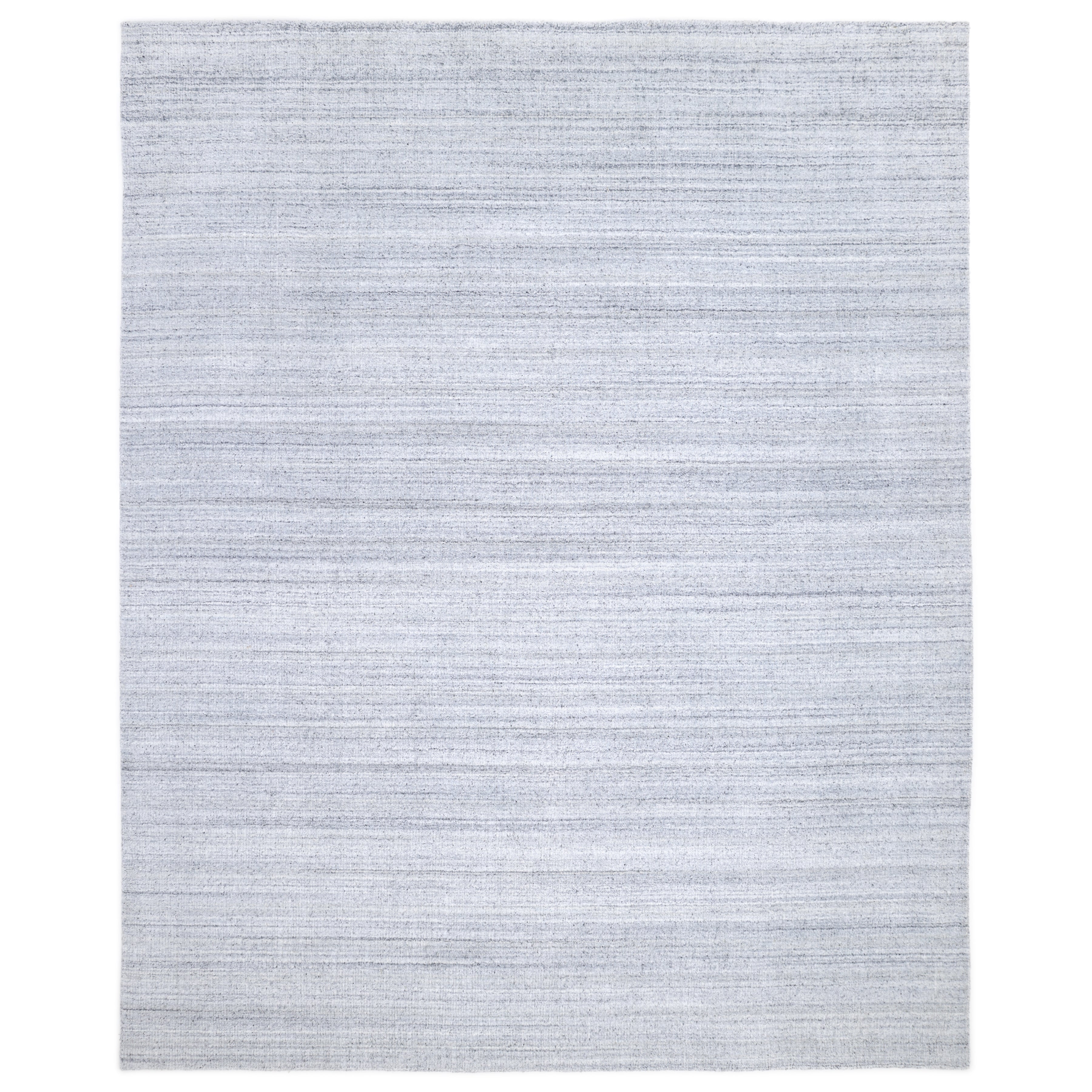 Cooper Handmade Contemporary Striped Silver Area Rug