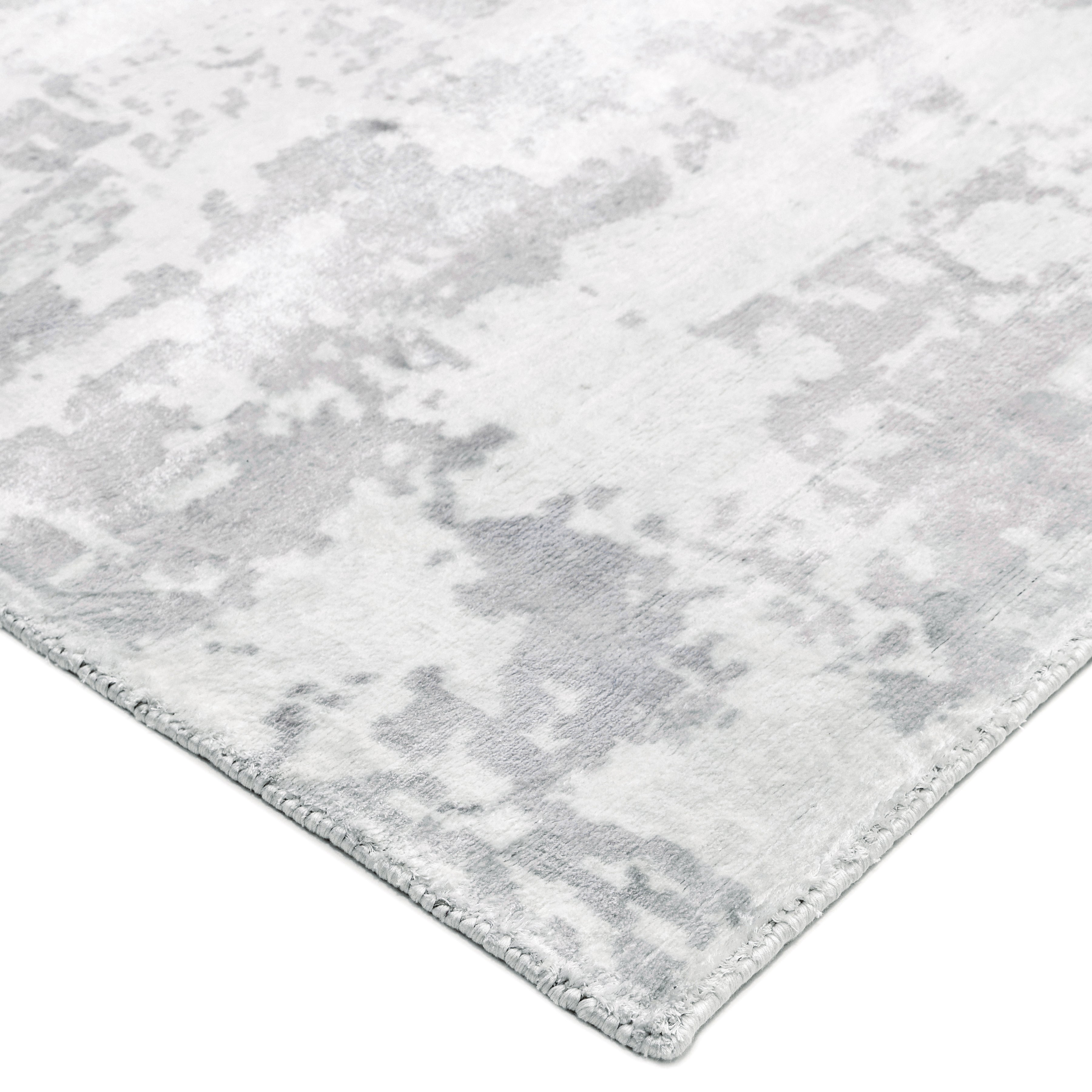 Blush Handmade Contemporary Abstract Gray Area Rug