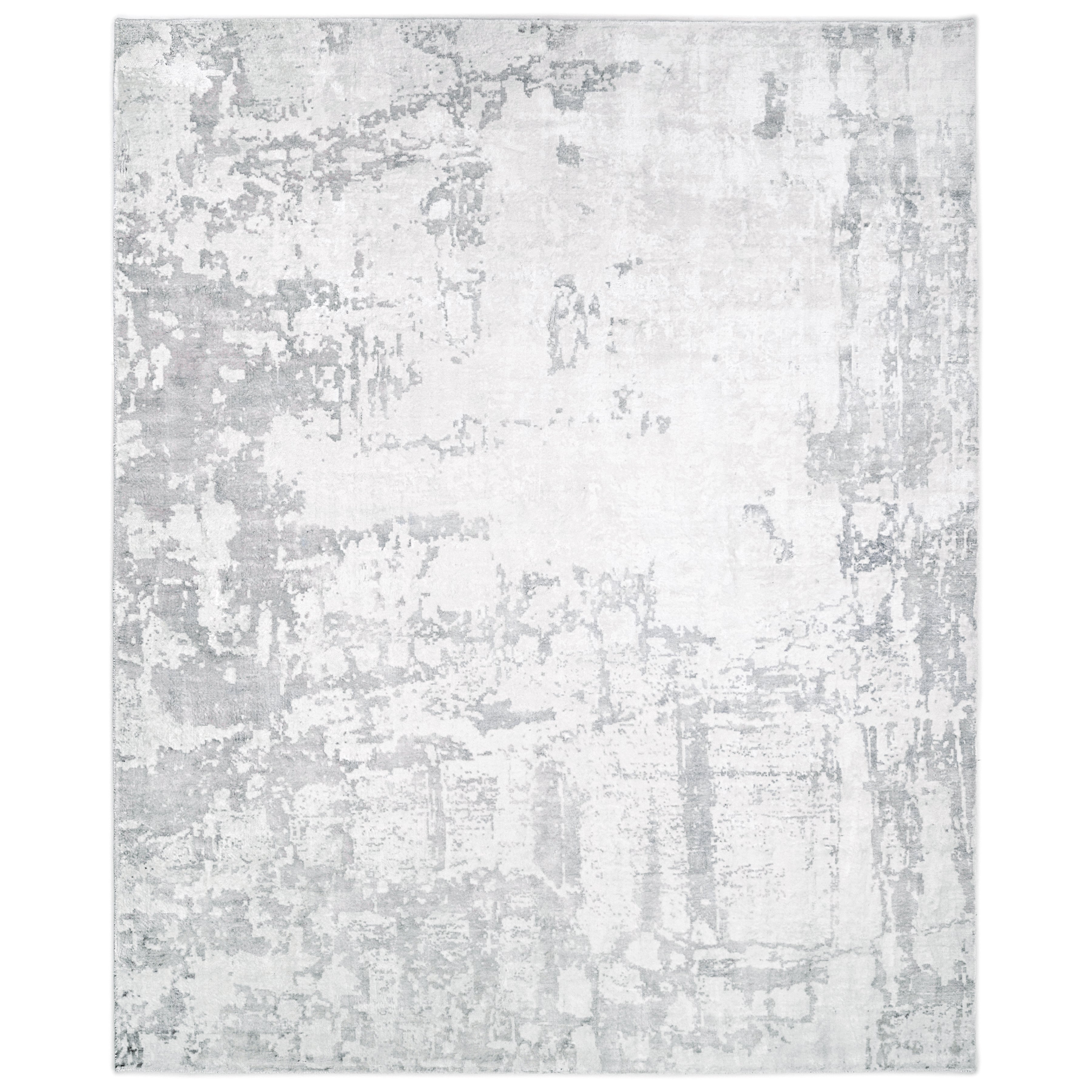 Blush Handmade Contemporary Abstract Gray Area Rug