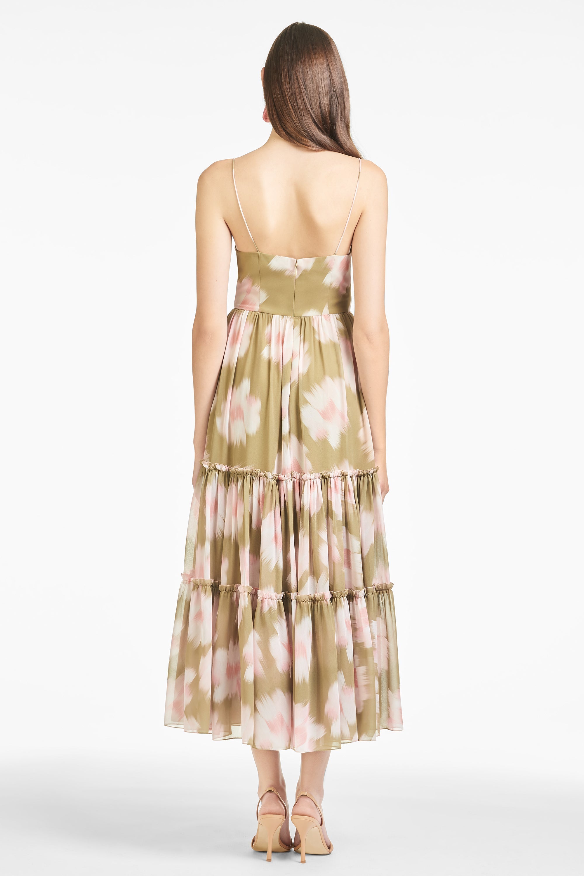 Dalia Dress - Green Floral Ikat - Final Sale