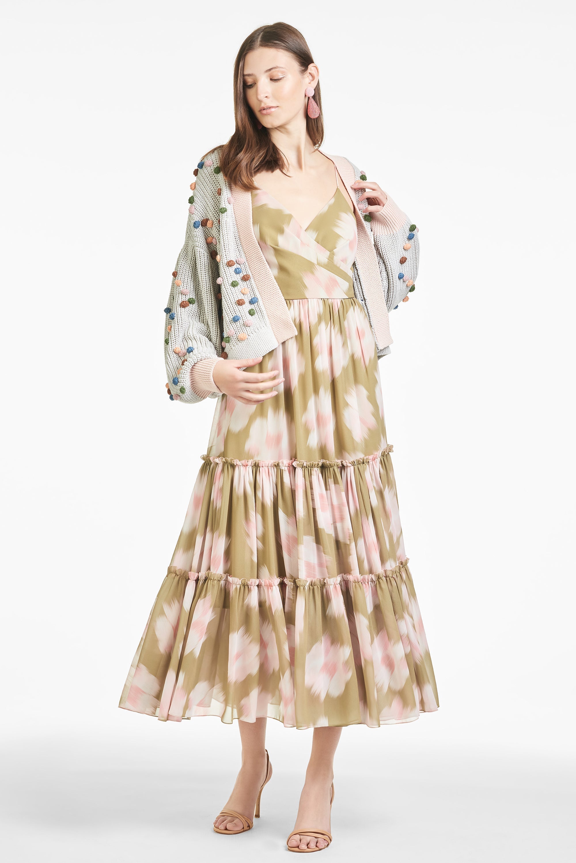 Dalia Dress - Green Floral Ikat - Final Sale