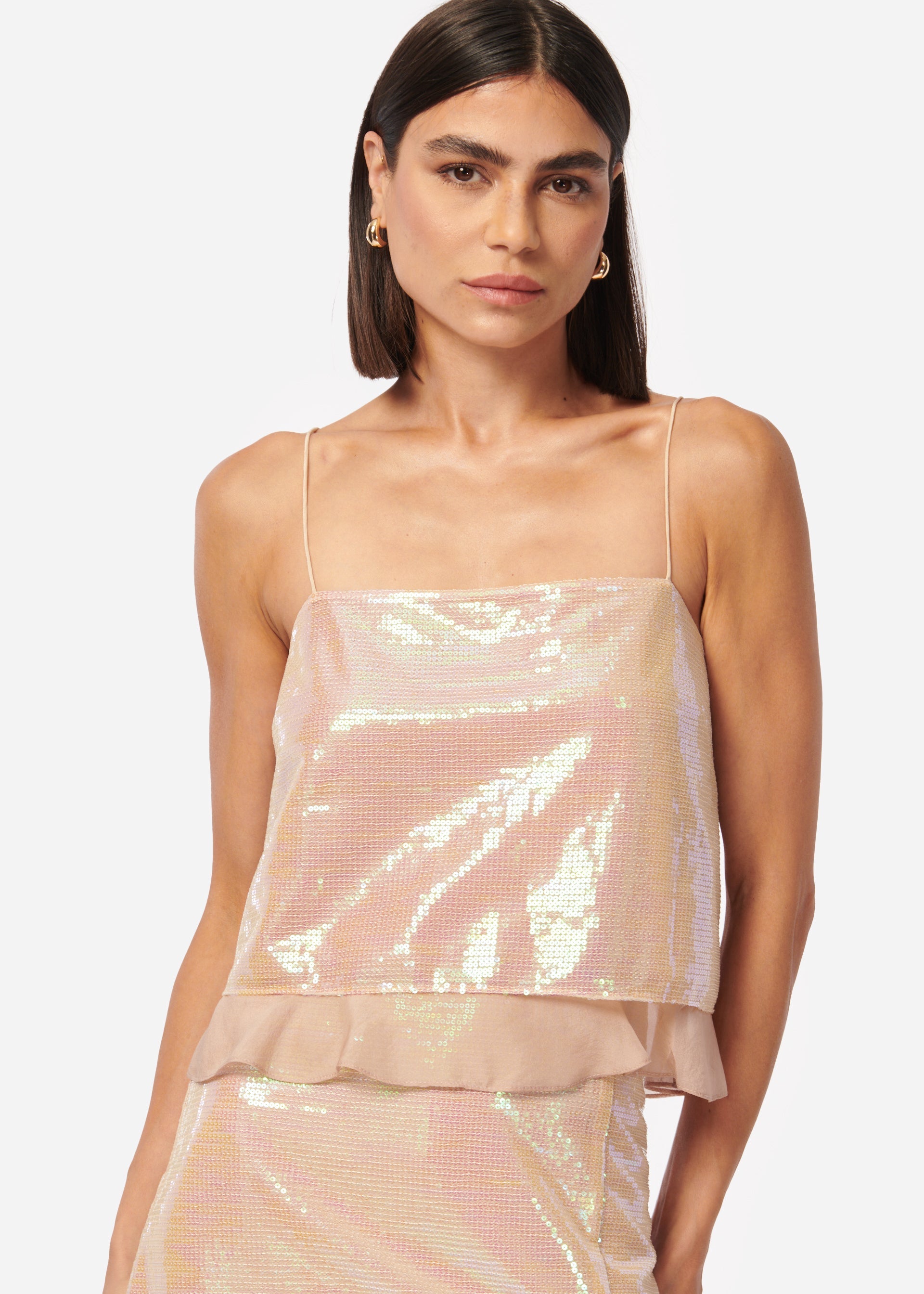 Jojo Sequin Camisole Opal Sequin