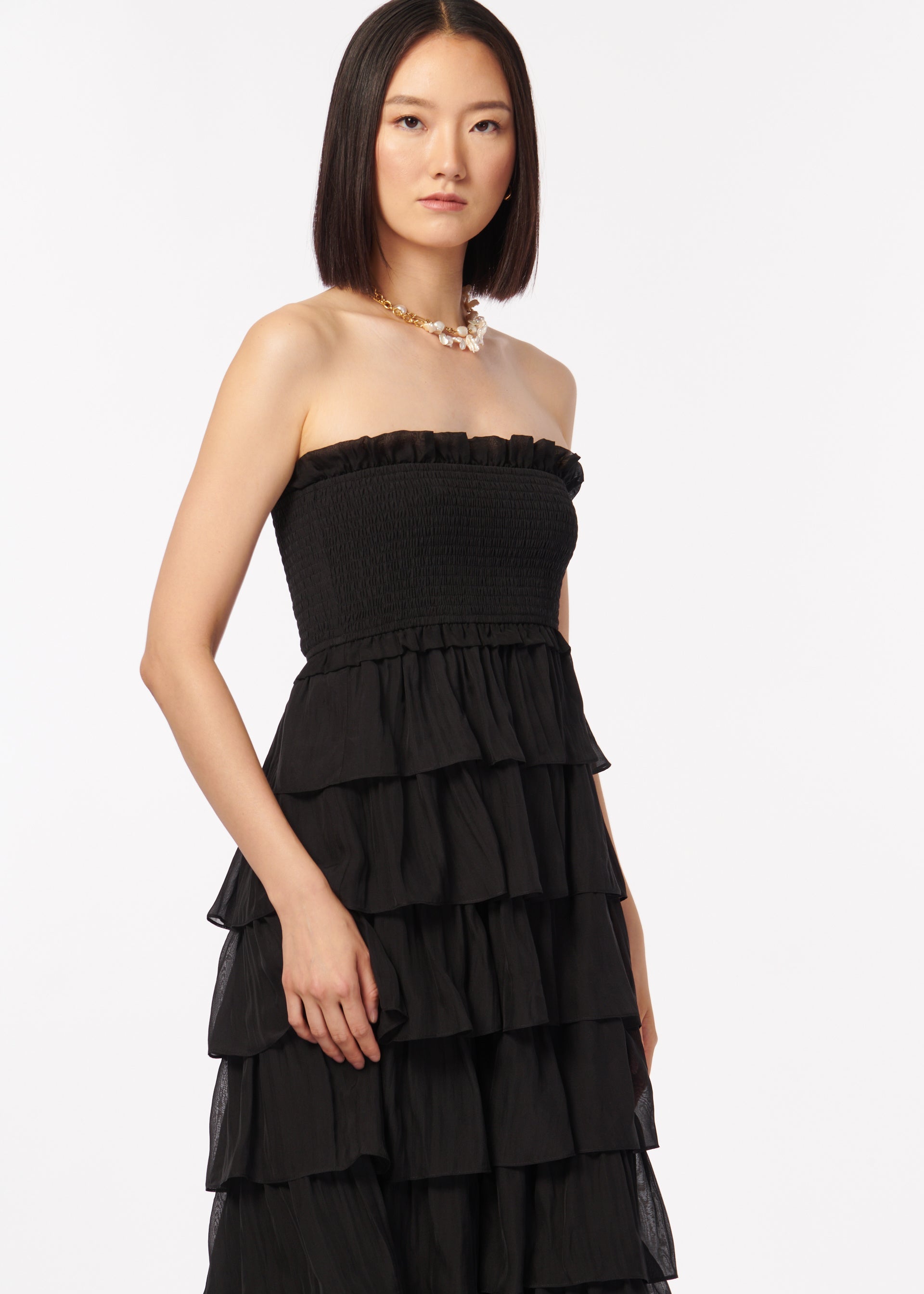 Stella Chiffon Gown Black