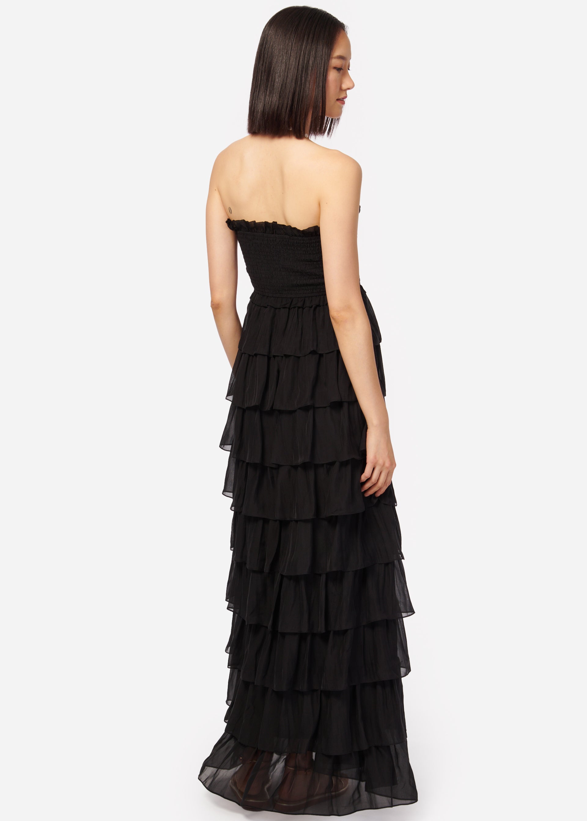 Stella Chiffon Gown Black