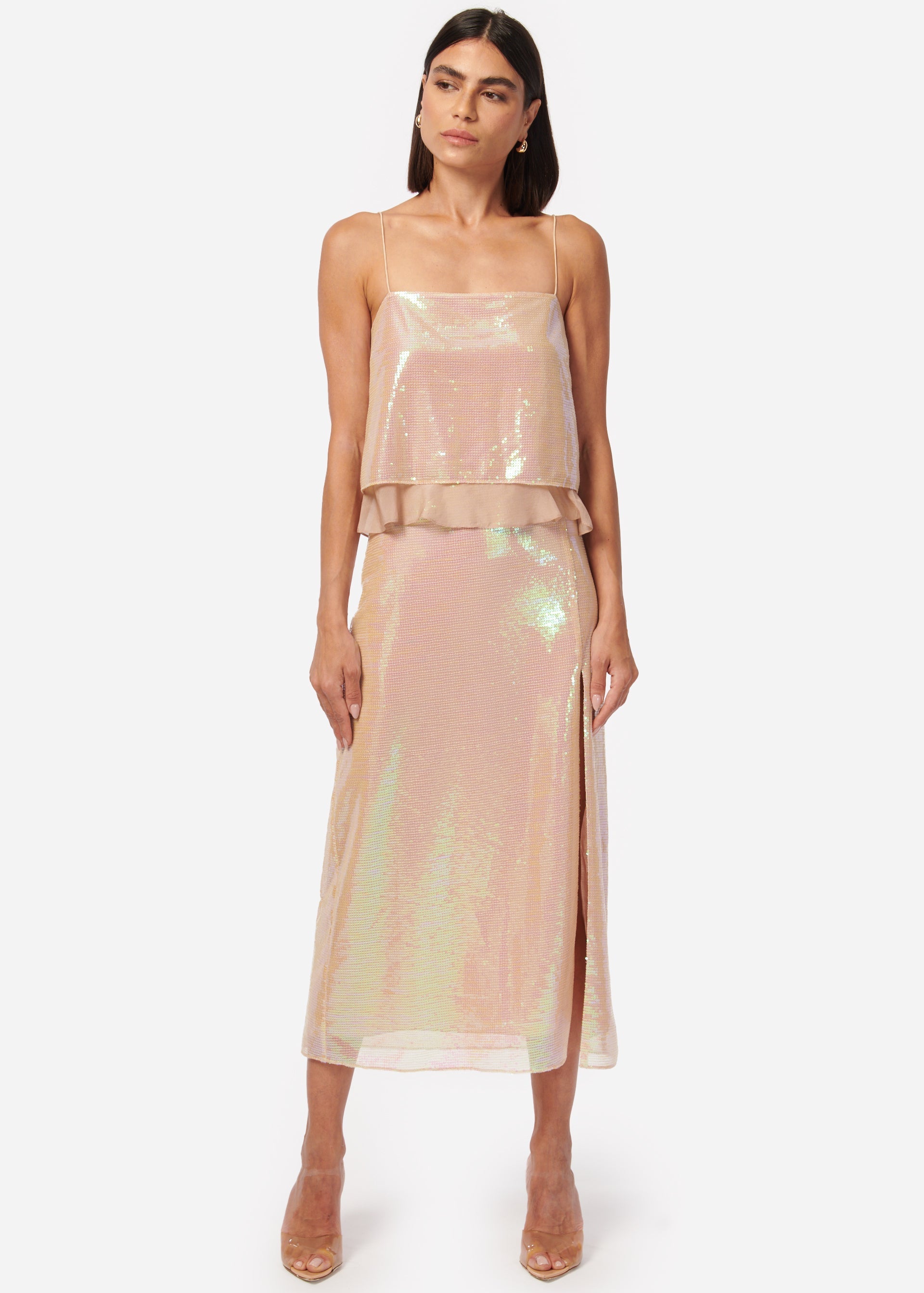 Artemis Sequin Skirt Opal Sequin