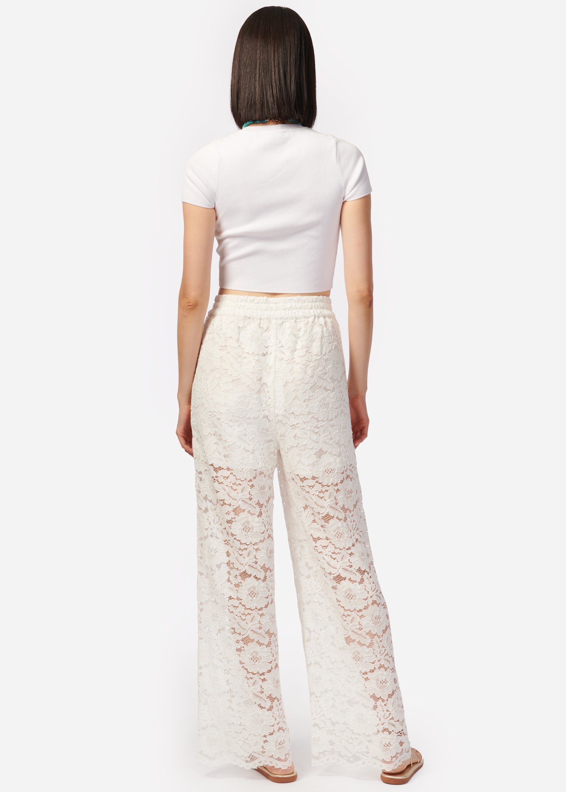 Dara Wide Leg Pant White