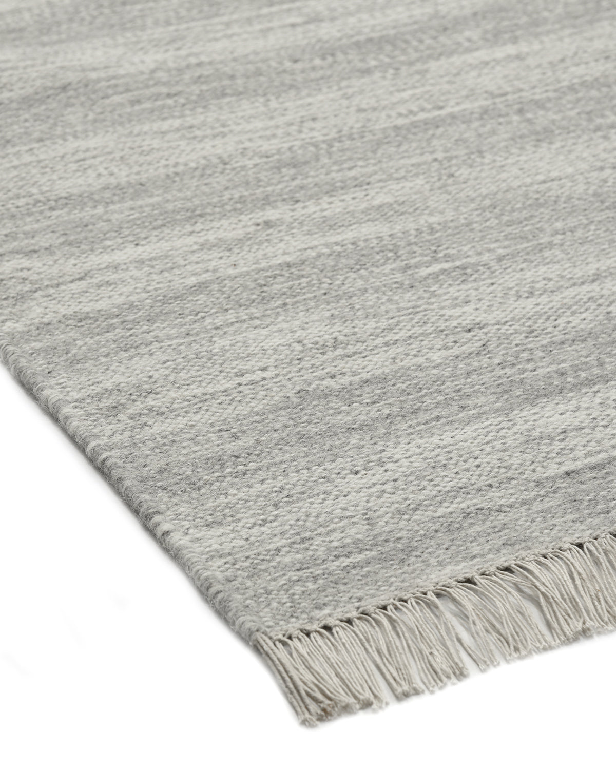 Louella Handmade Contemporary Striped Silver Area Rug