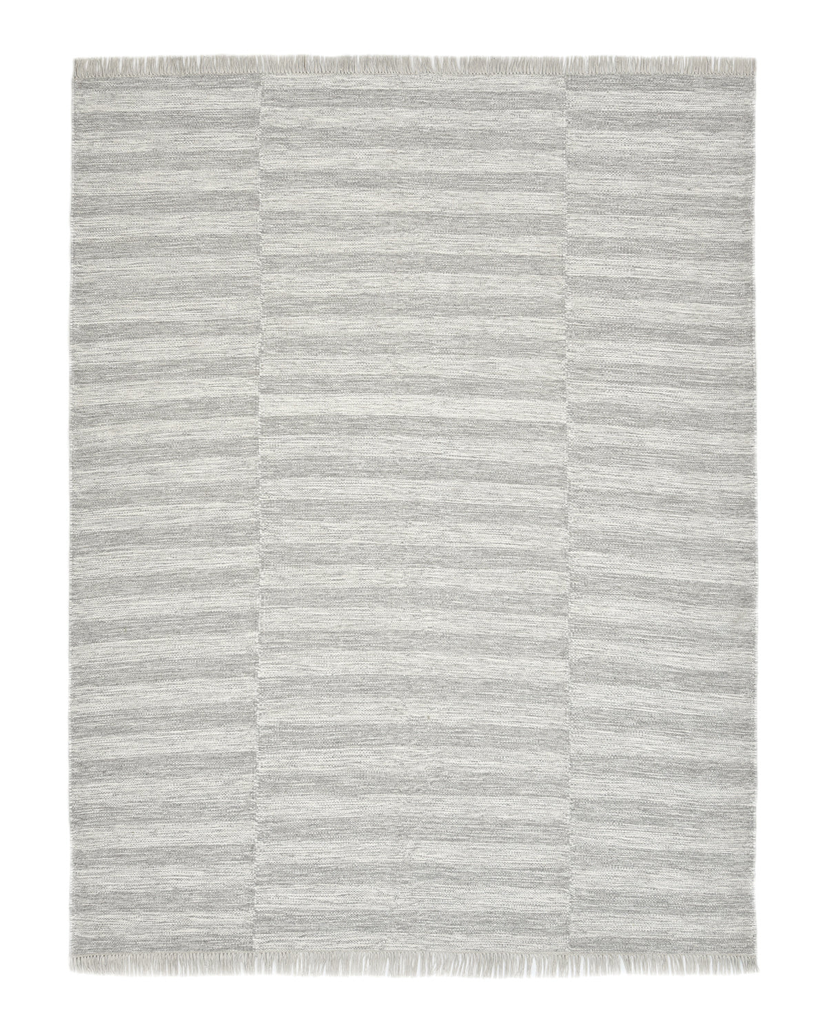 Louella Handmade Contemporary Striped Silver Area Rug