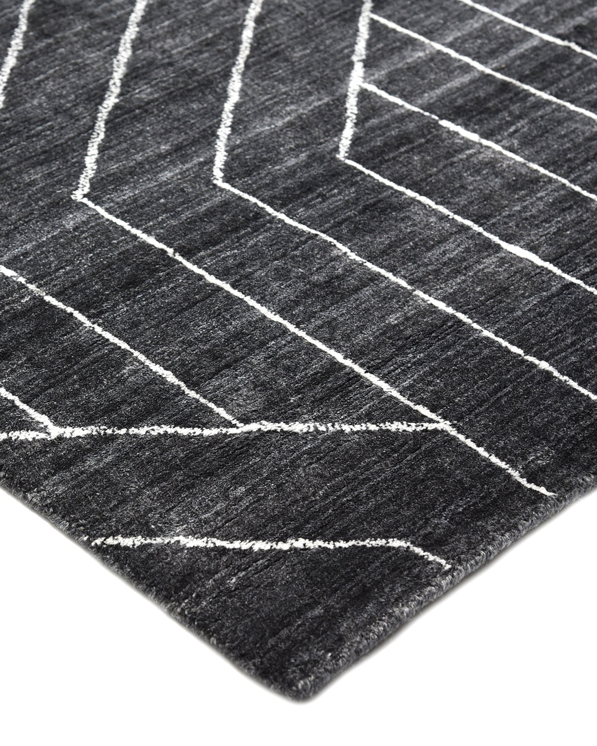 Kali Handmade Contemporary Geometric Gray Area Rug