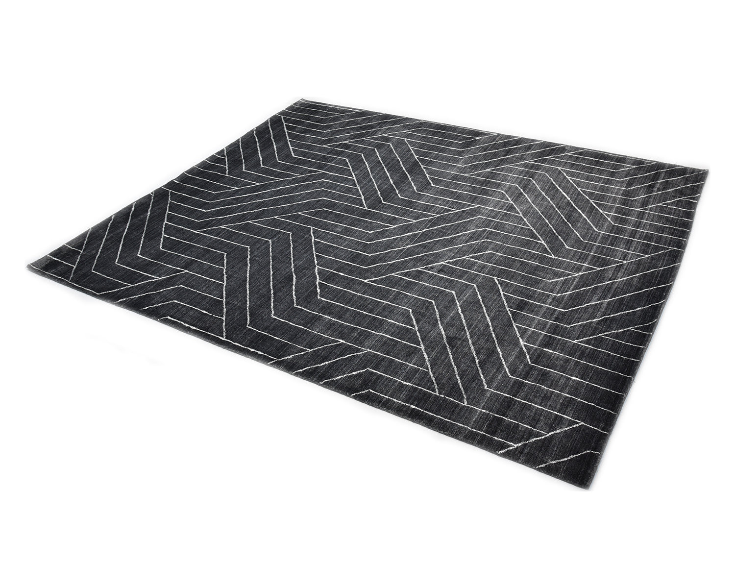 Kali Handmade Contemporary Geometric Gray Area Rug