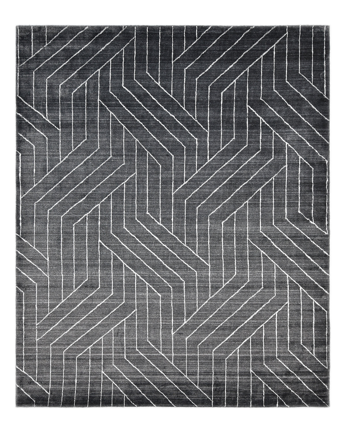 Kali Handmade Contemporary Geometric Gray Area Rug