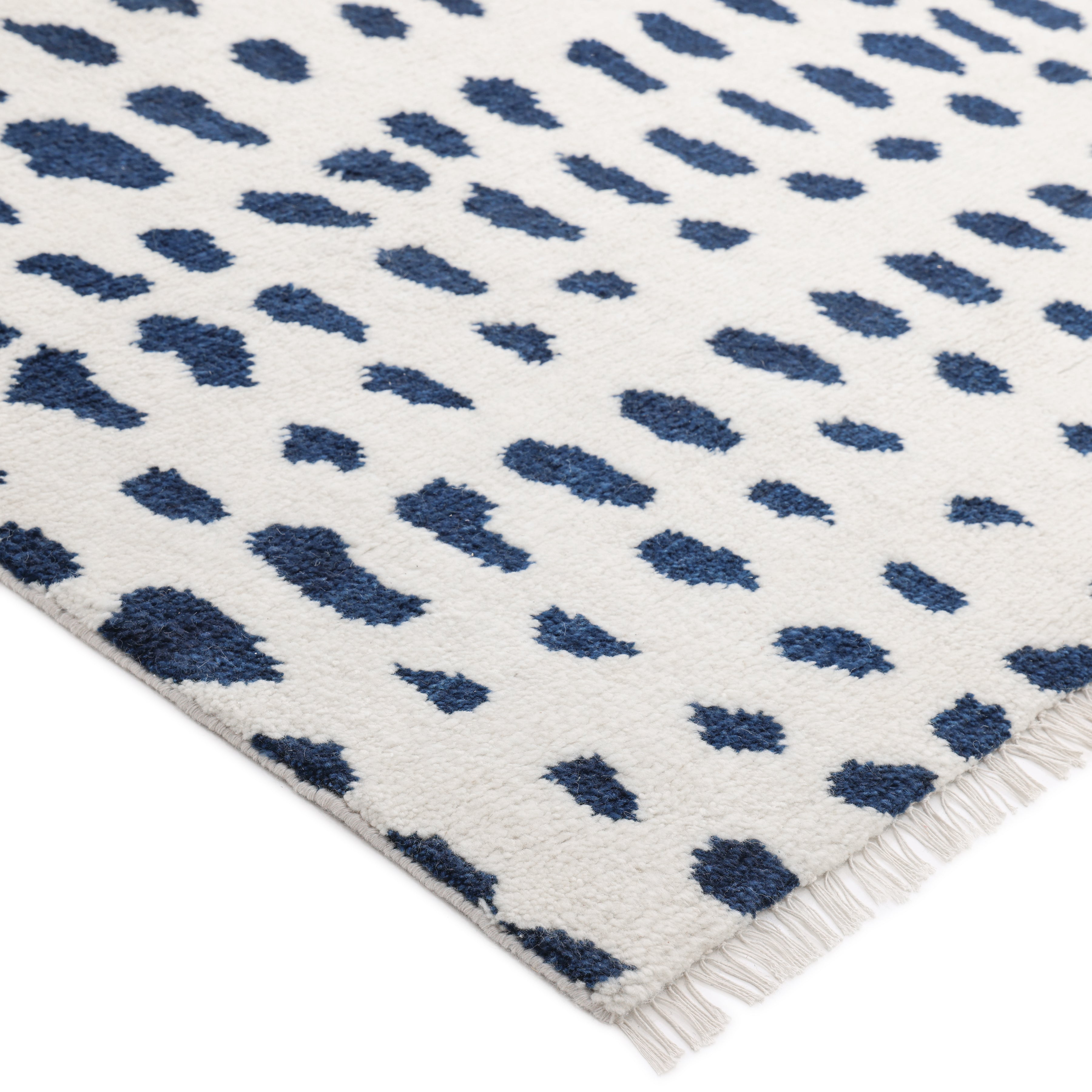 Irmgard Handmade Bohemian Animal Blue Area Rug