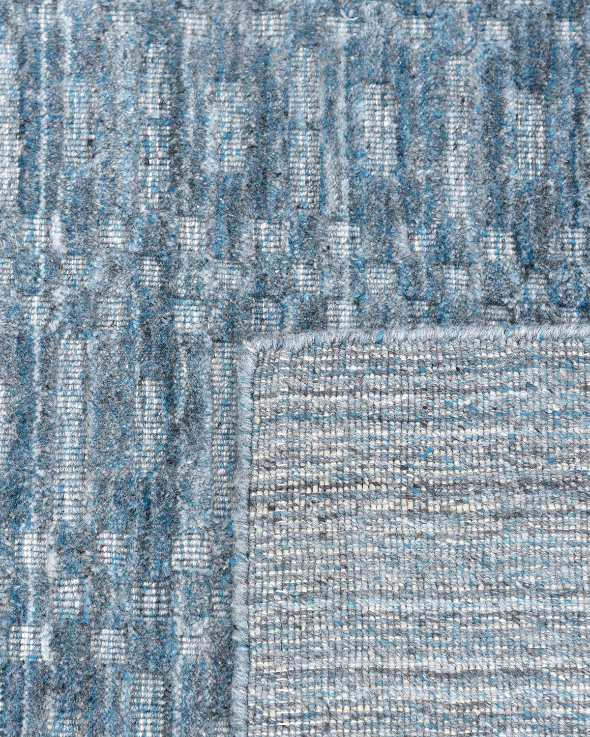 Michelle Handmade Contemporary Solid Blue Area Rug